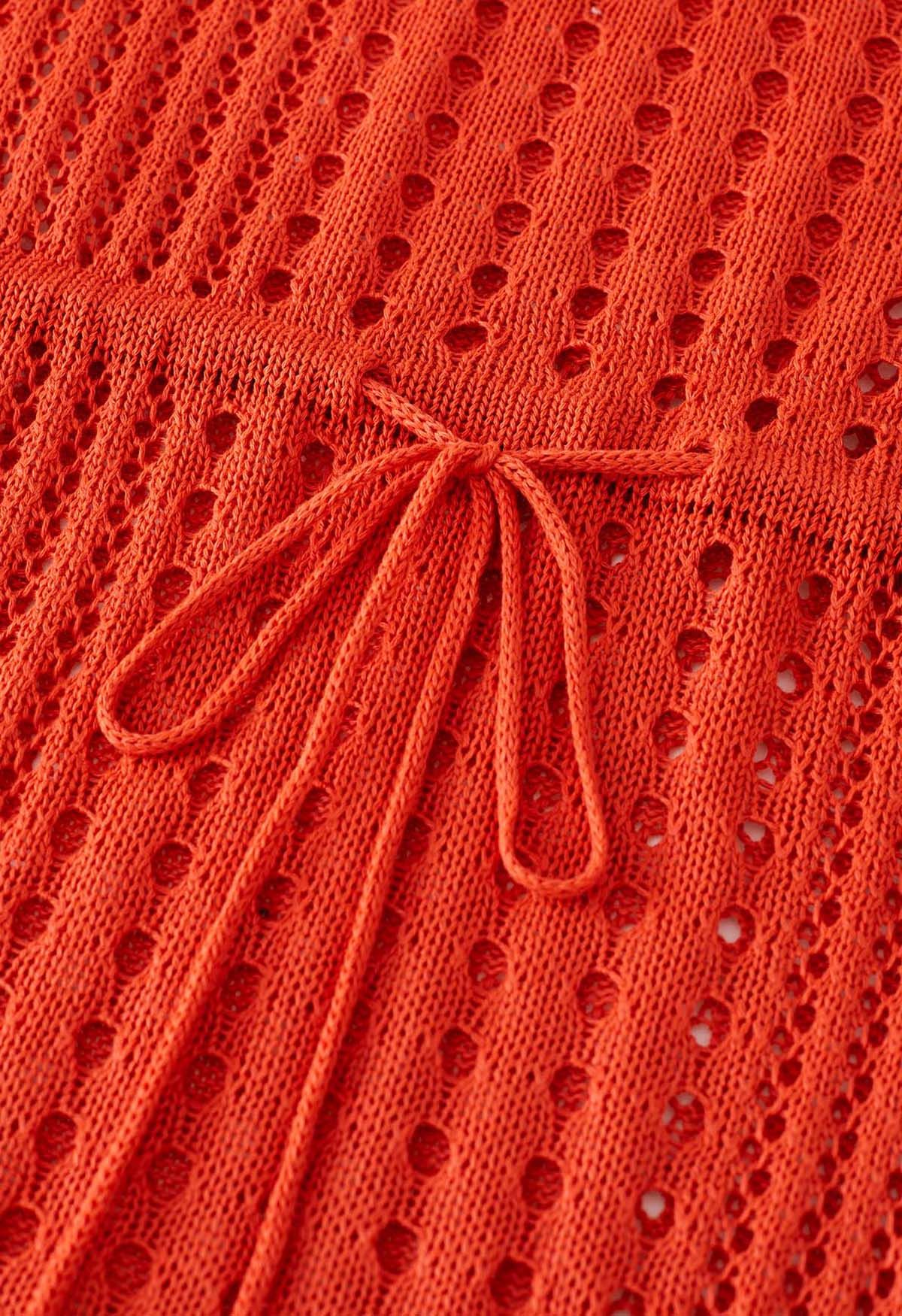 Cubierta ahuecada con abertura lateral en naranja