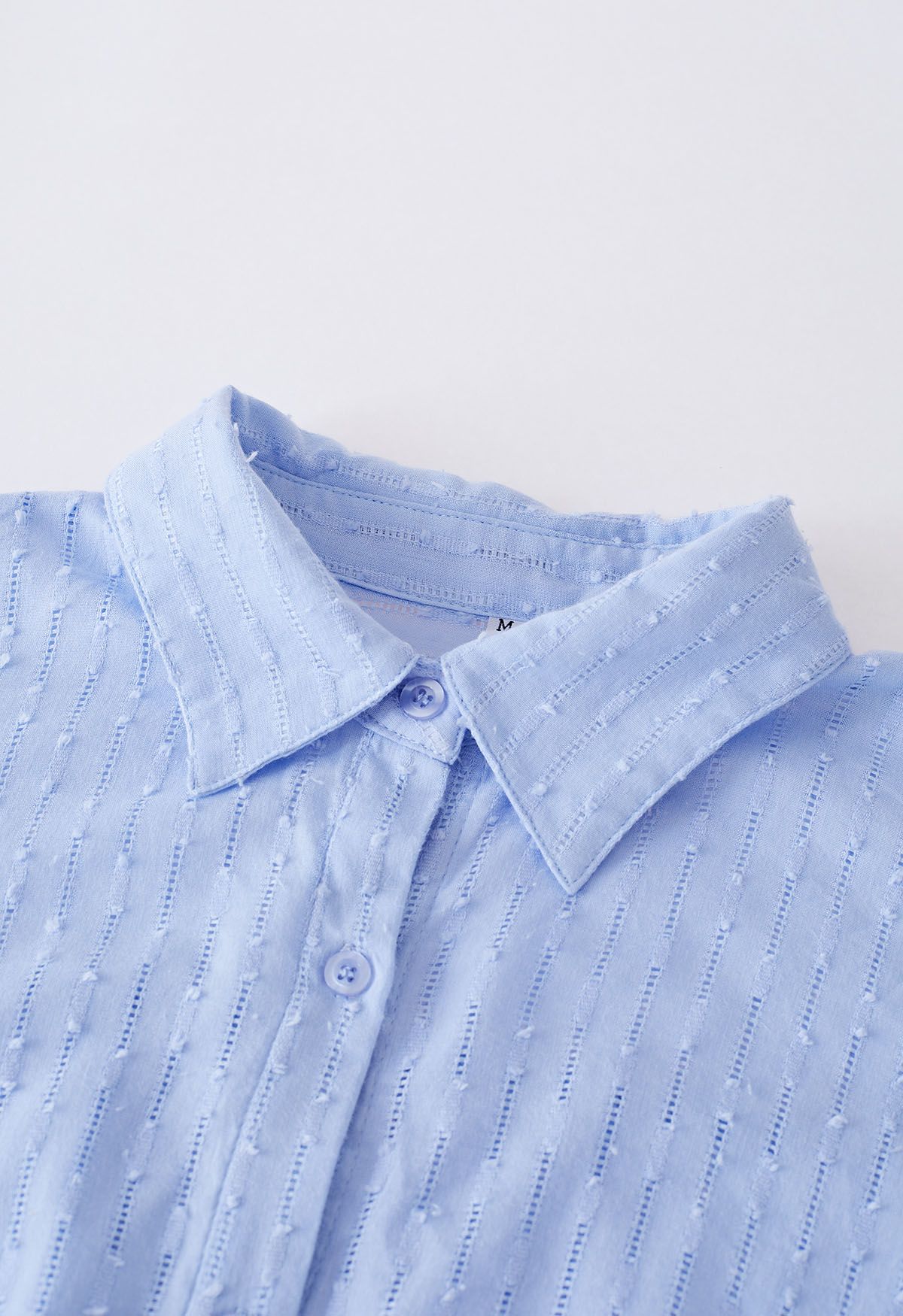 Conjunto de camisa extragrande con ojales y pantalones cortos Laid Back en azul
