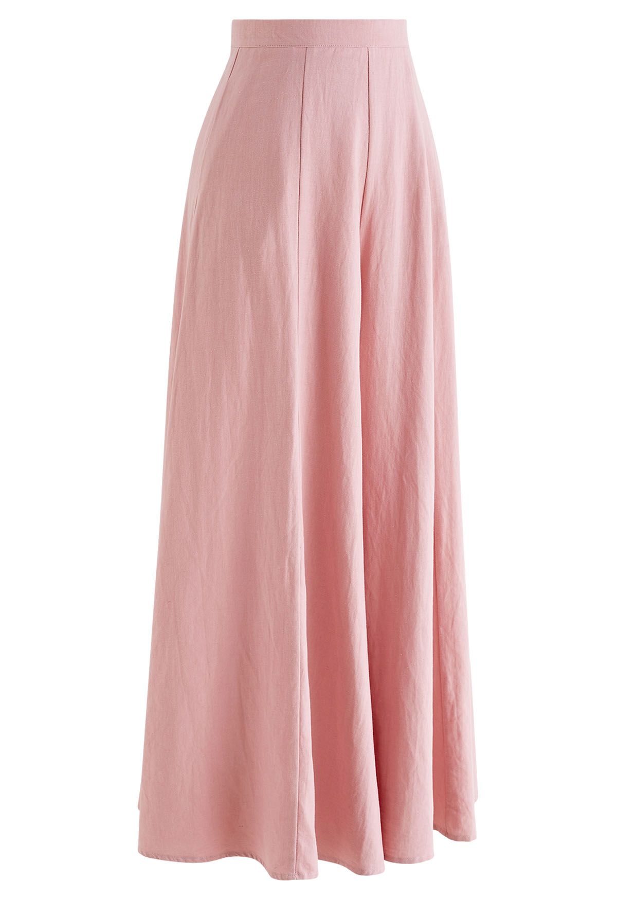 Pantalones cortos de pernera ancha de algodón suave en rosa