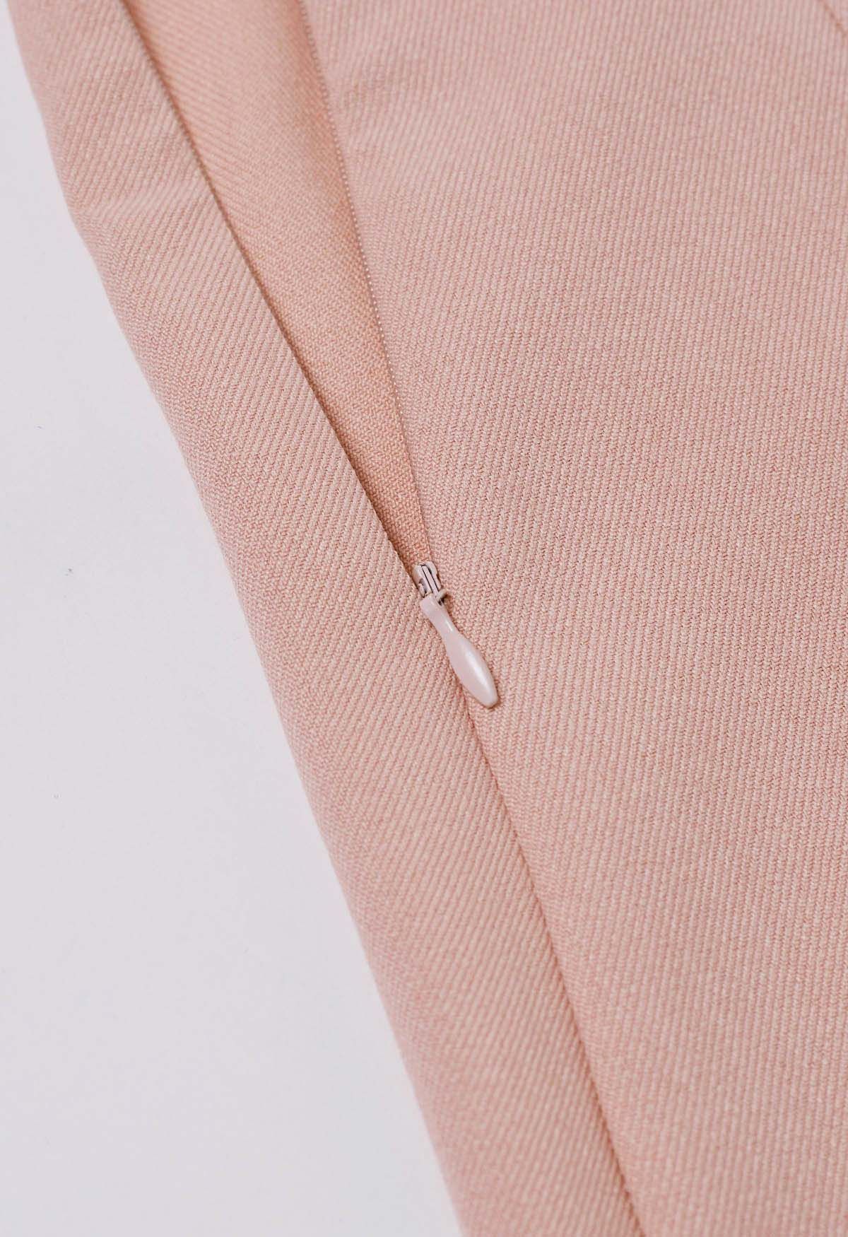 Minifalda plisada elegante en rosa