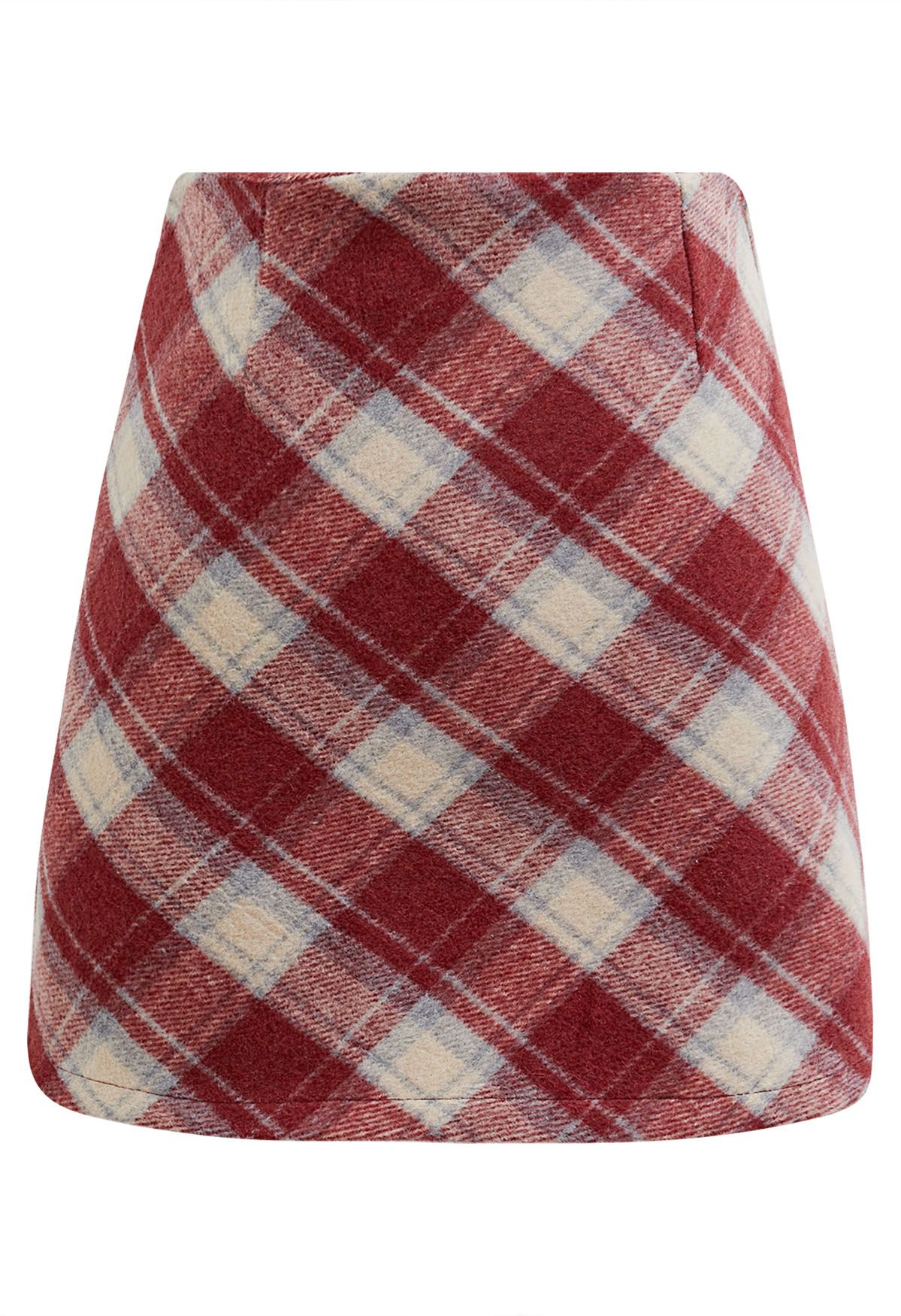 Minifalda Bud con estampado de cuadros icónicos en rojo