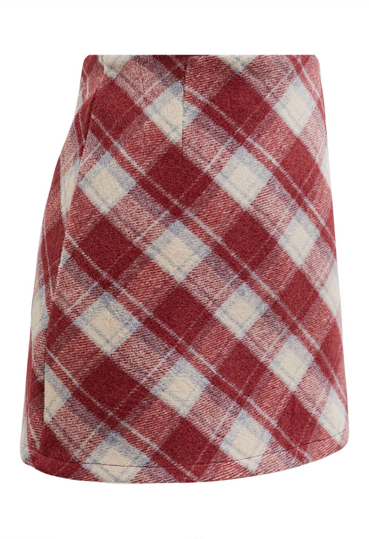 Minifalda Bud con estampado de cuadros icónicos en rojo