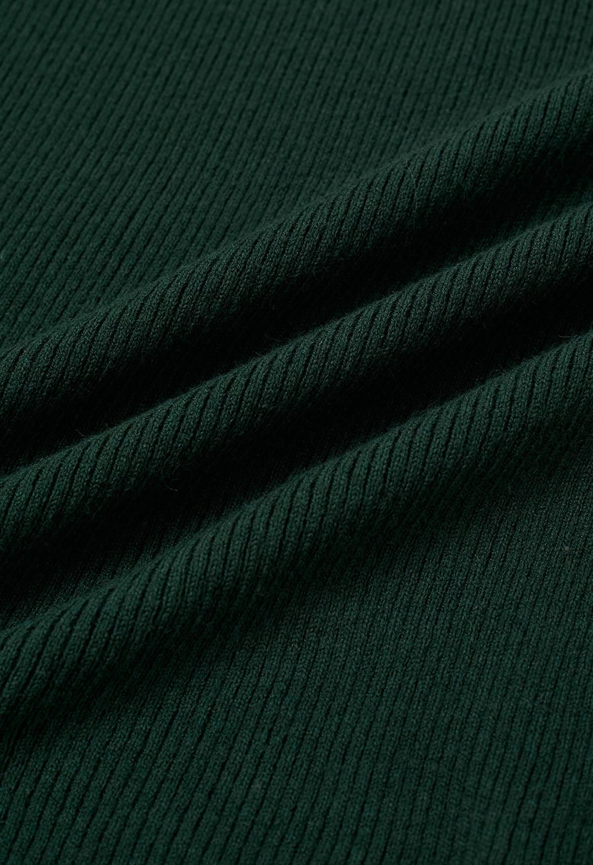 Cárdigan con capucha y frente abierto con bolsillos de parche en verde oscuro