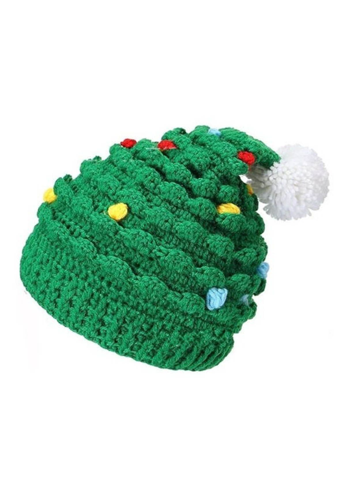 Gorro colorido con pompones