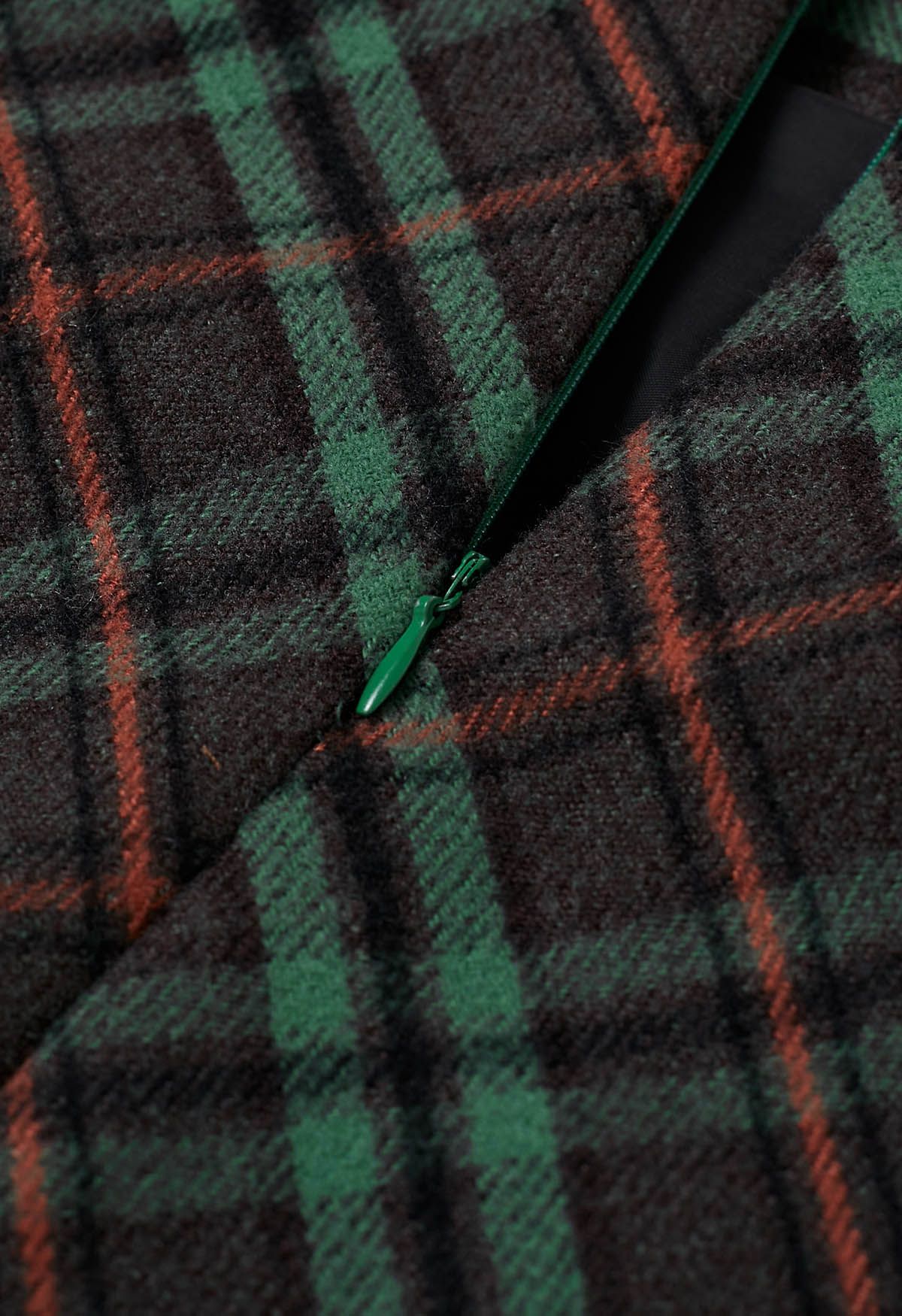Minifalda Bud de tartán moderno en verde