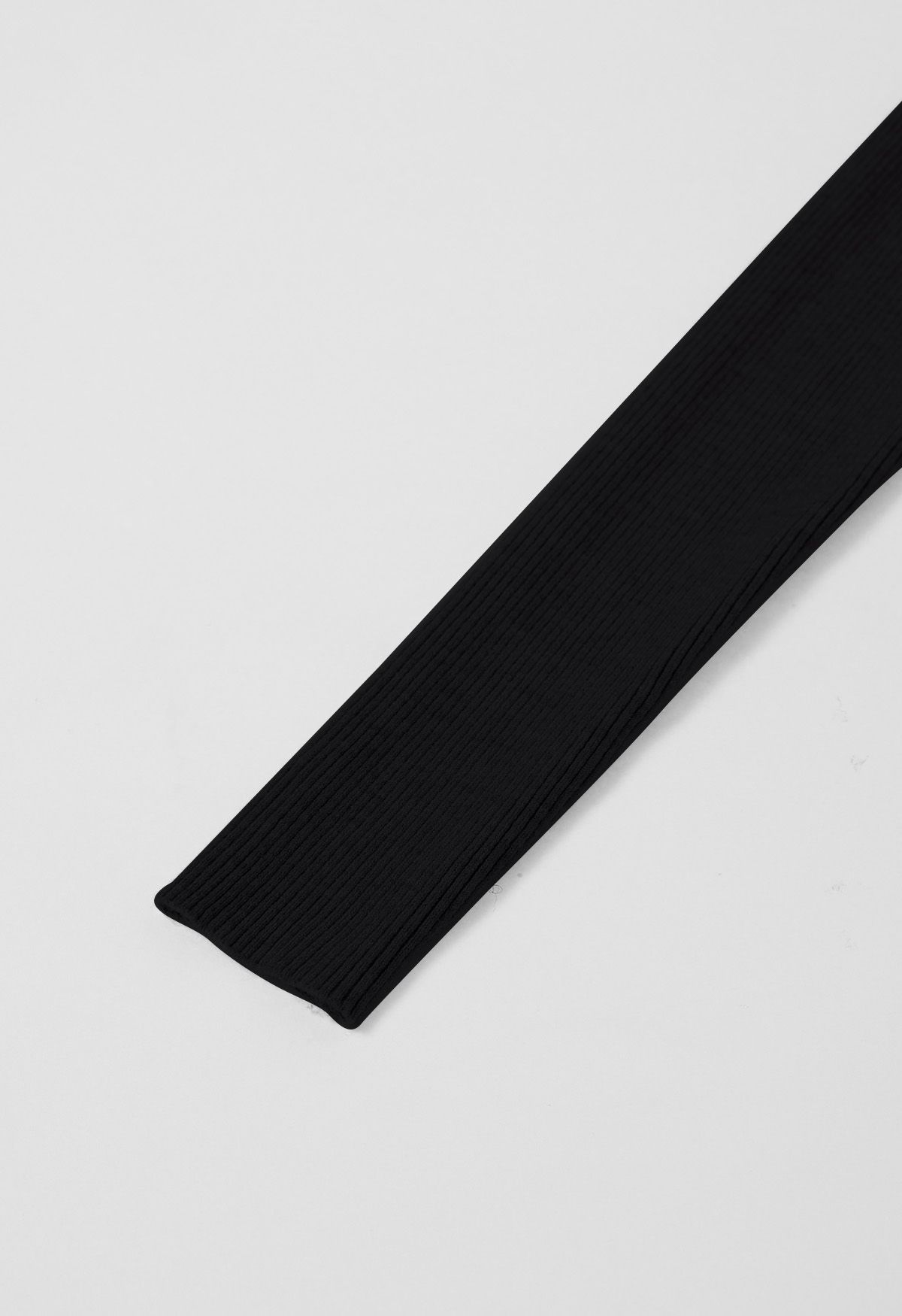 Vestido de punto cruzado sintético con detalle de cintura cruzada en negro