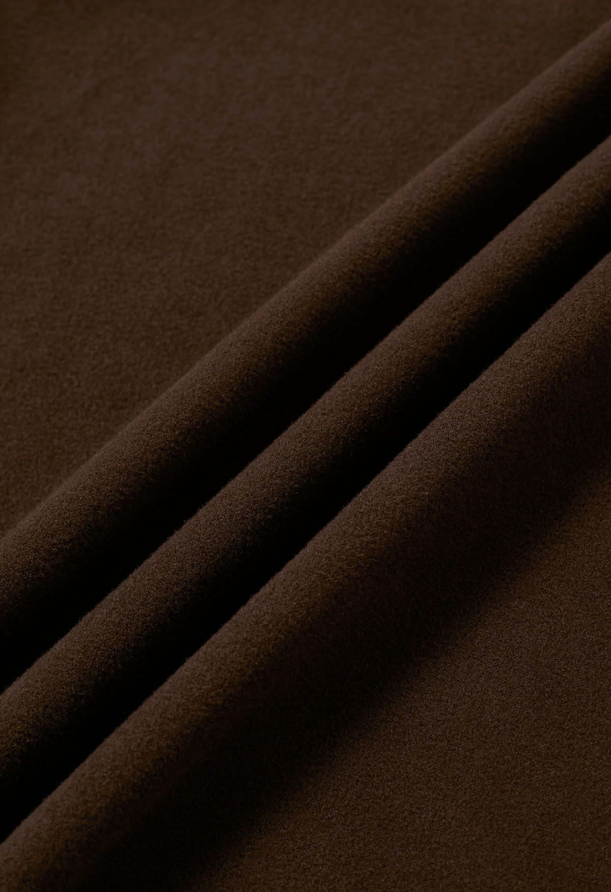 Falda sirena con solapa gruesa y cintura elástica en color marrón
