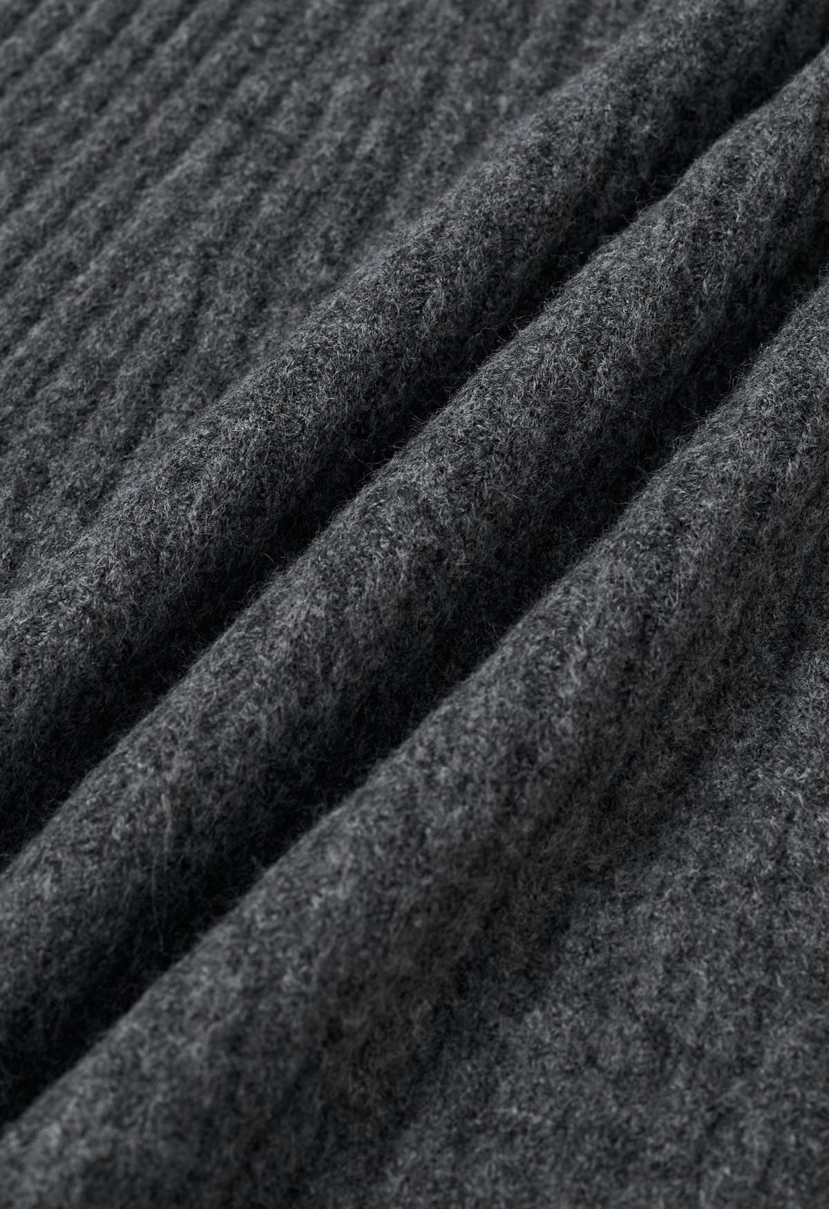 Conjunto de falda y top de mezcla de lana con cintura cruzada en humo