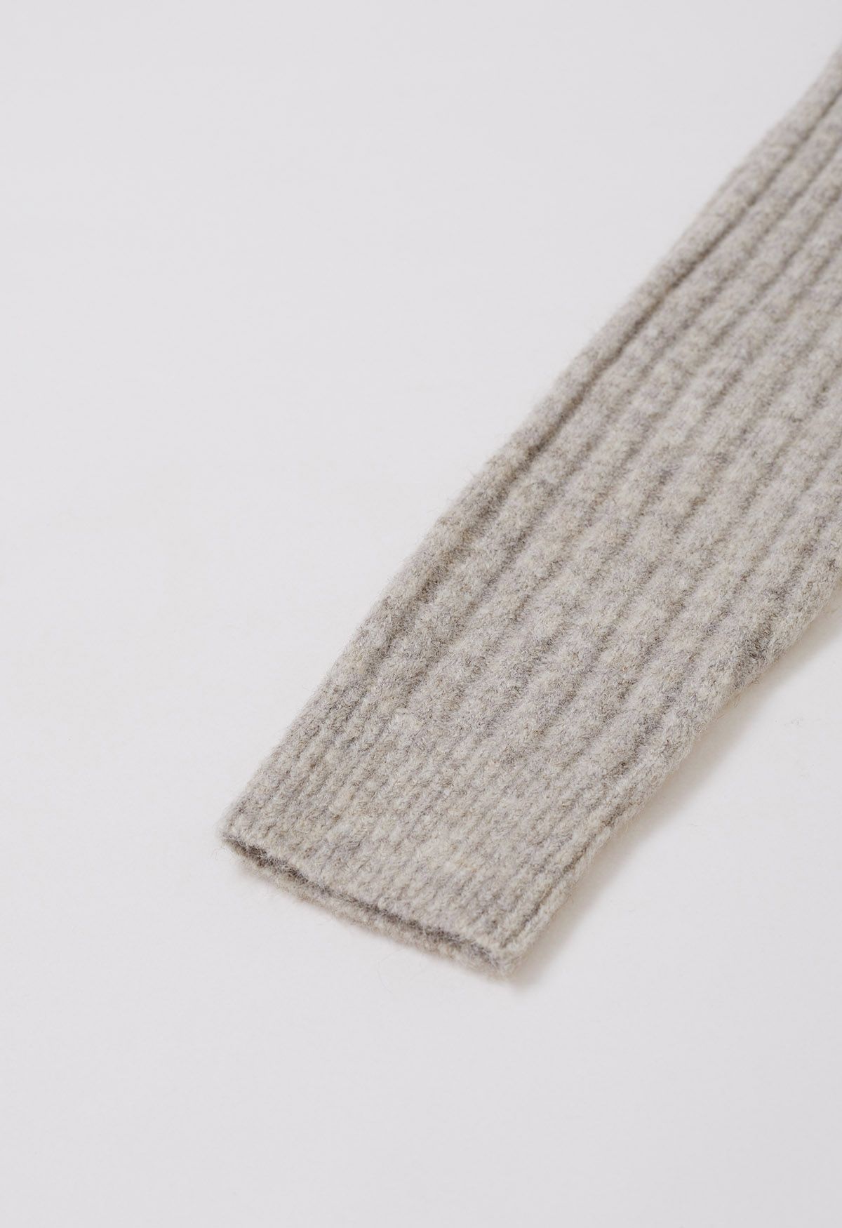 Conjunto de falda y top de mezcla de lana con cintura cruzada en color avena
