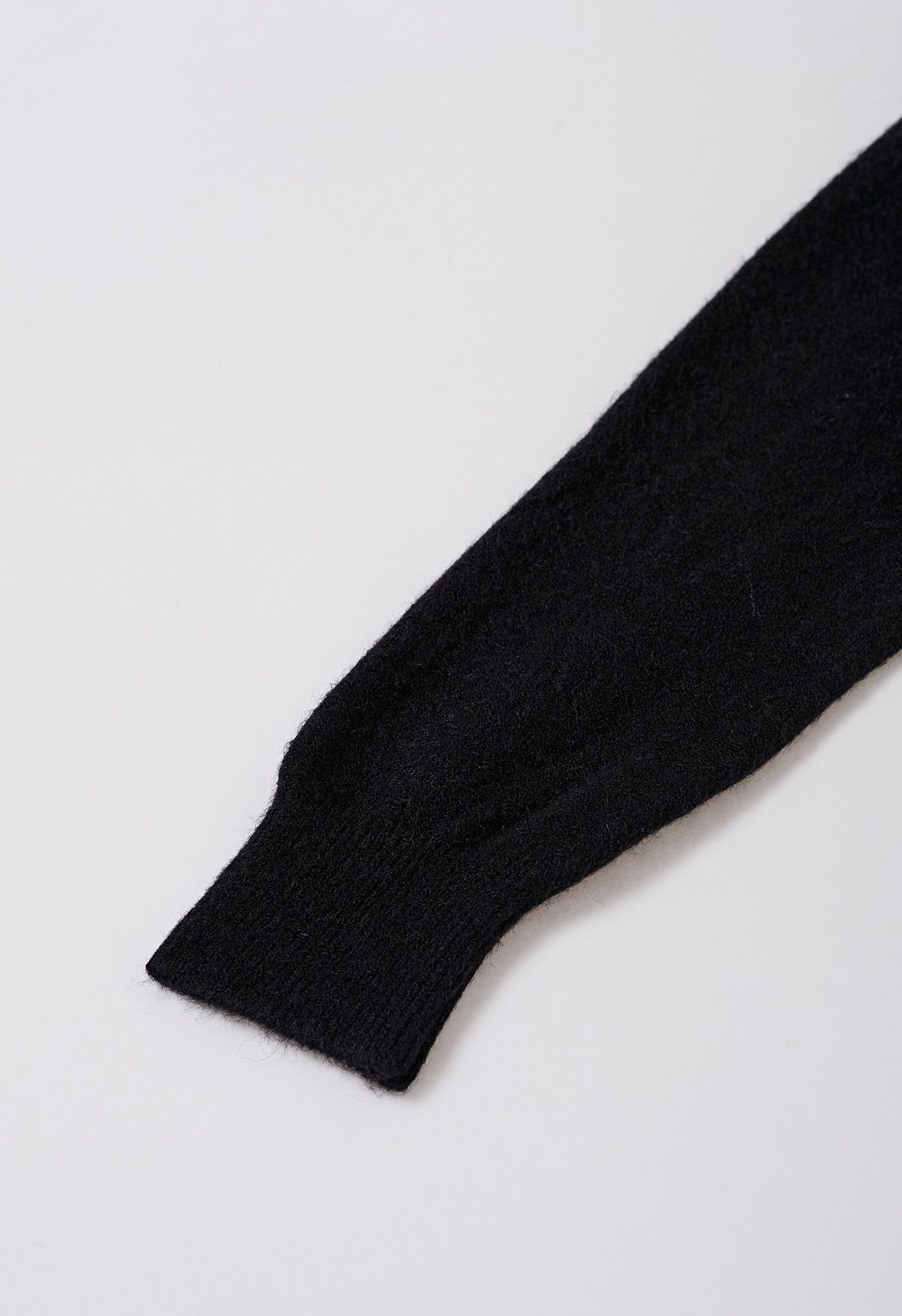 Conjunto de cárdigan y top sin mangas con cuello en V de encaje en negro