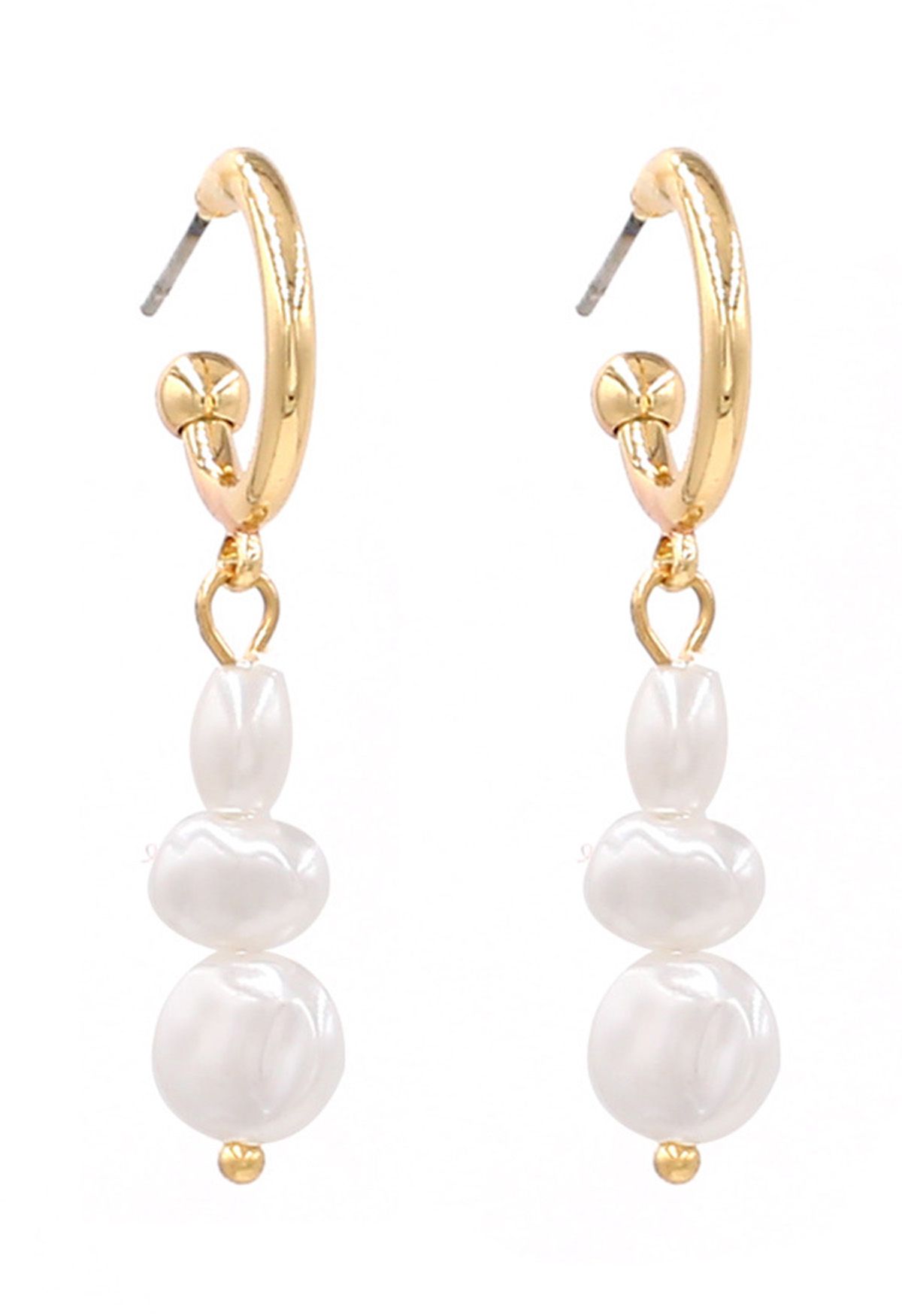 Pendientes colgantes de perlas distintivas