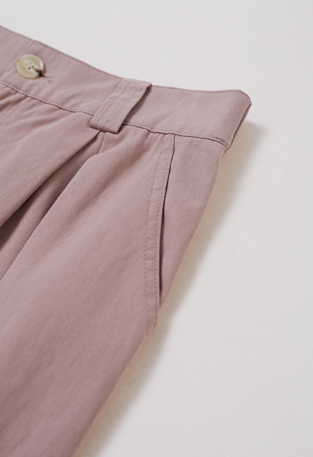 Pantalones anchos de algodón suave en rosa