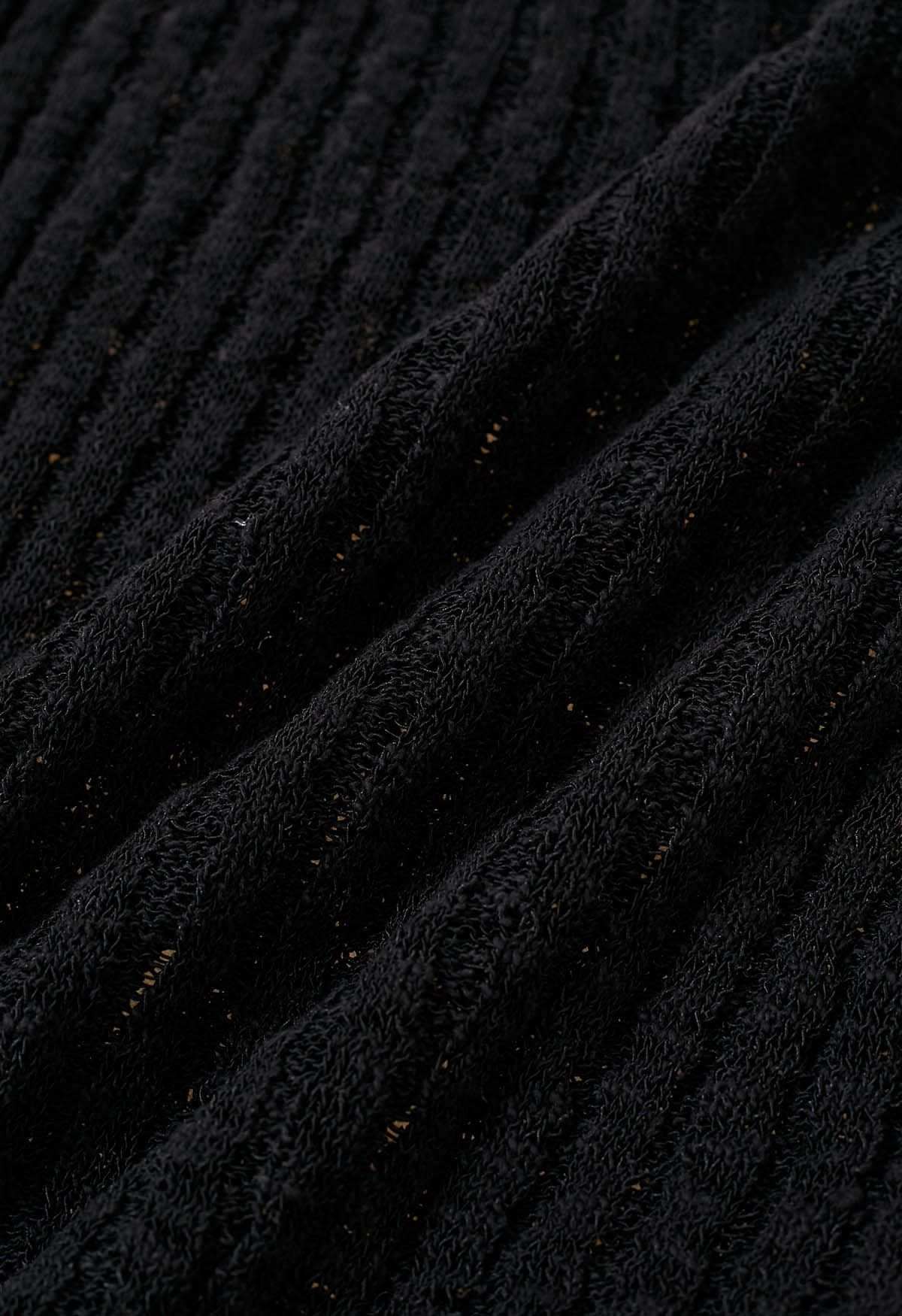Top básico de algodón con mangas japonesas en negro