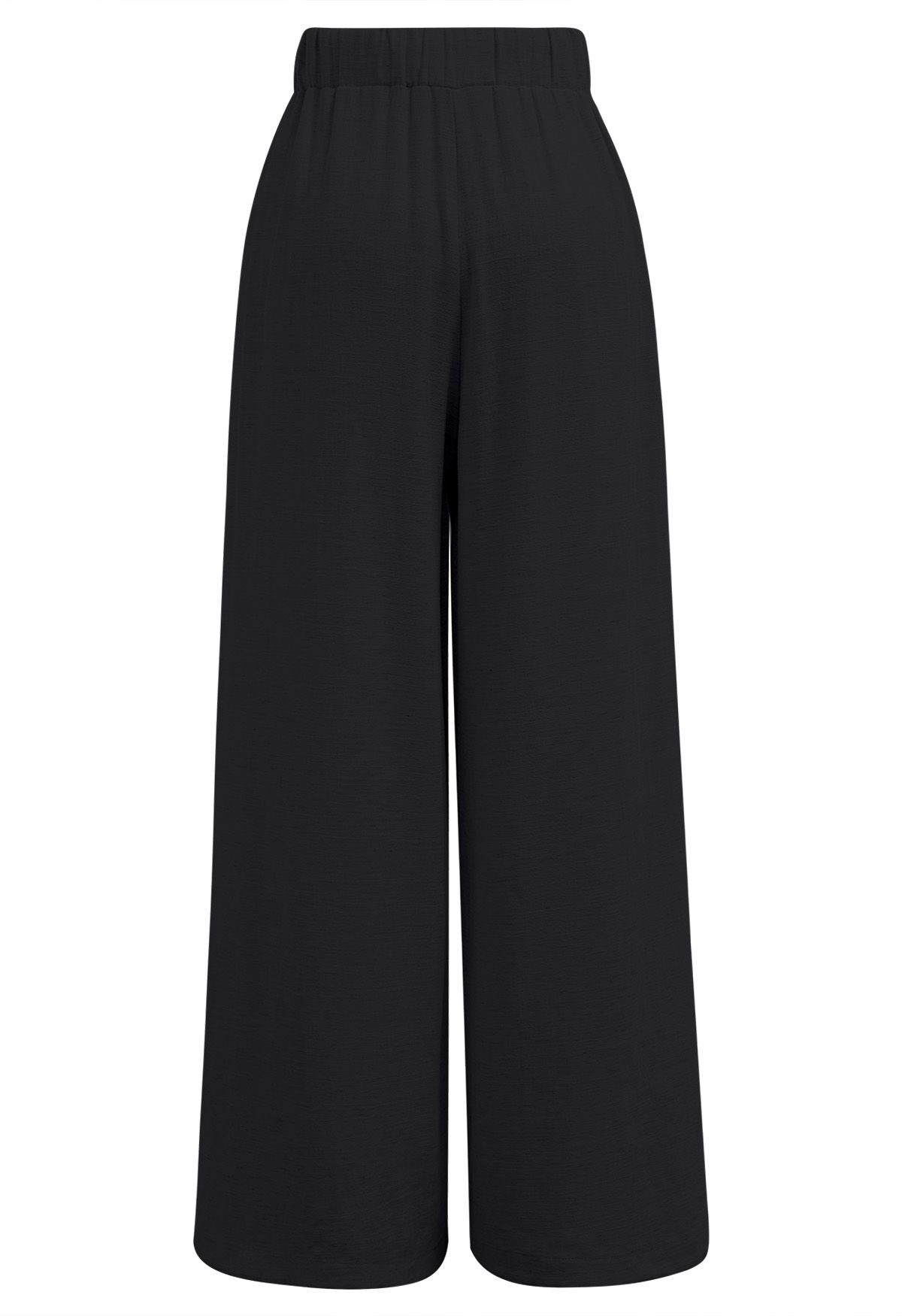 Pantalones plisados de mezcla de lino Casual Season en negro