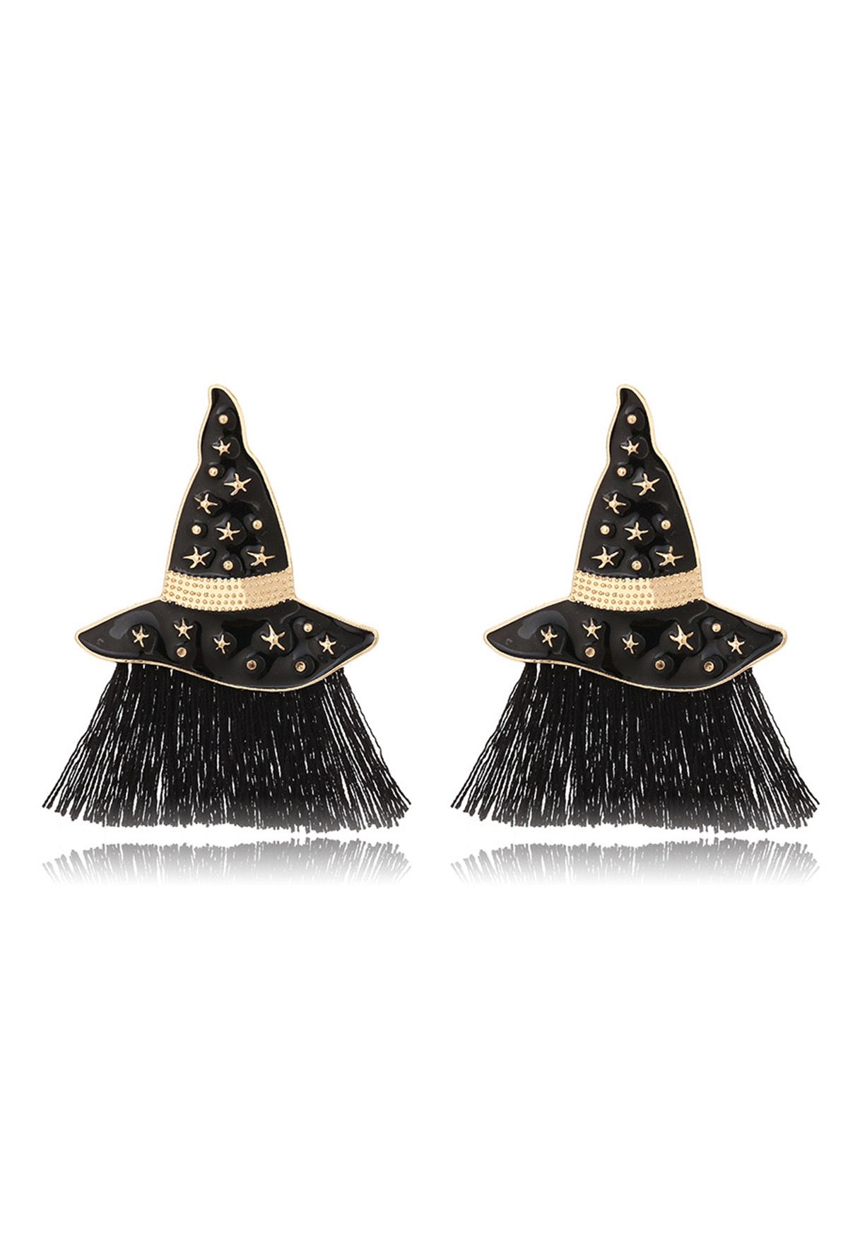 Pendientes de borla de sombrero de bruja Starlight