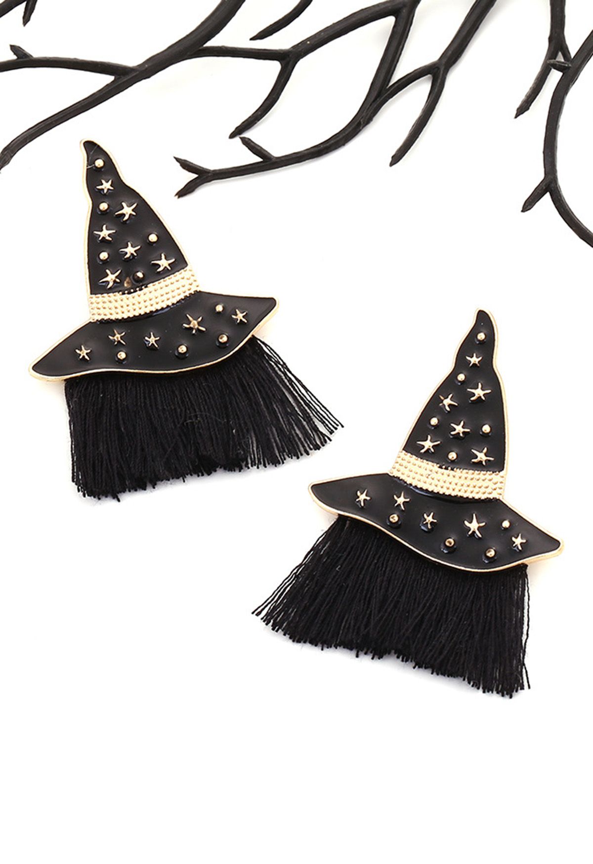 Pendientes de borla de sombrero de bruja Starlight