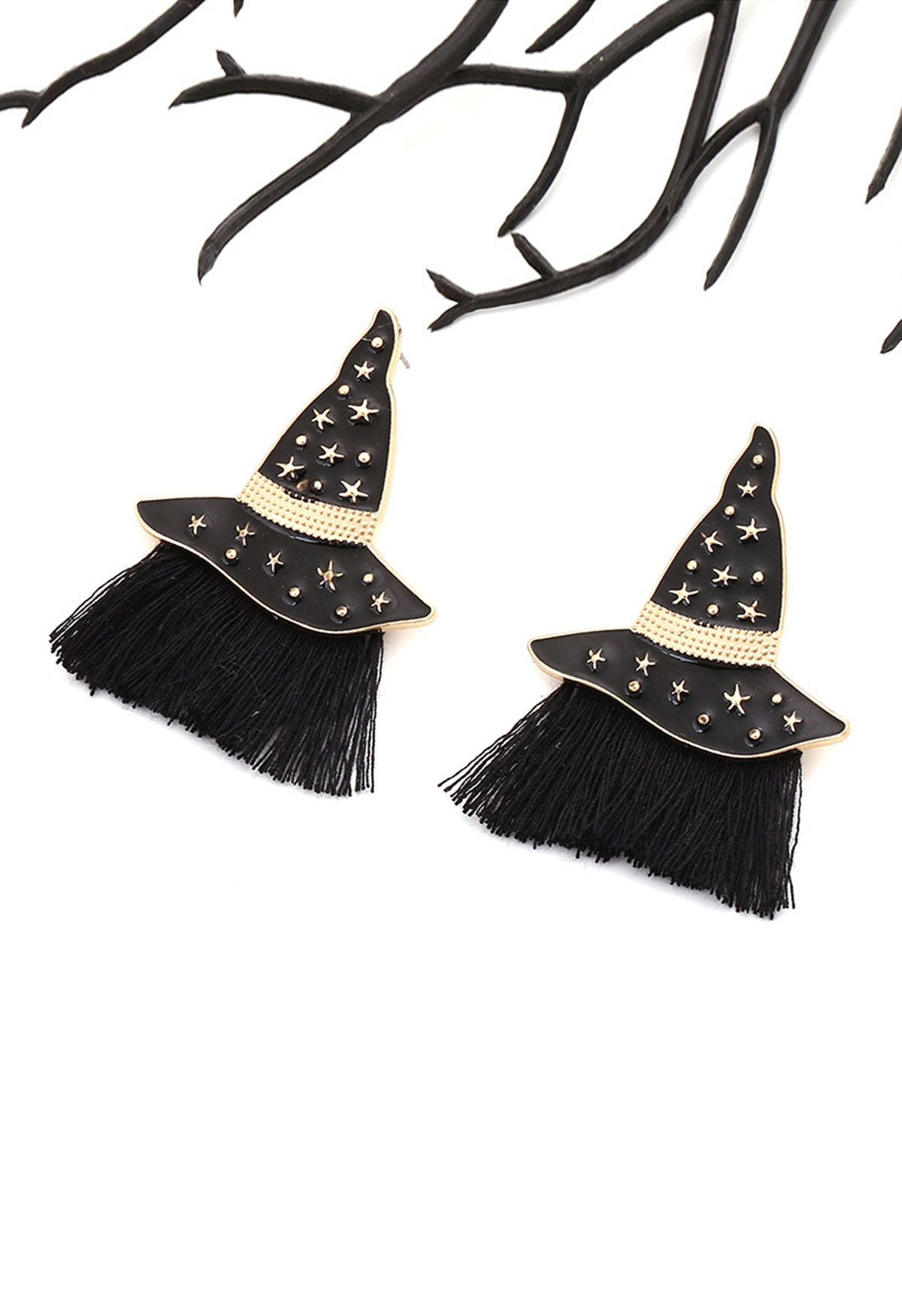 Pendientes de borla de sombrero de bruja Starlight