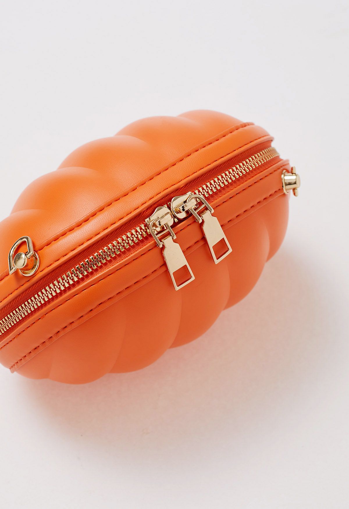 Bolso bandolera divertido de calabaza en naranja