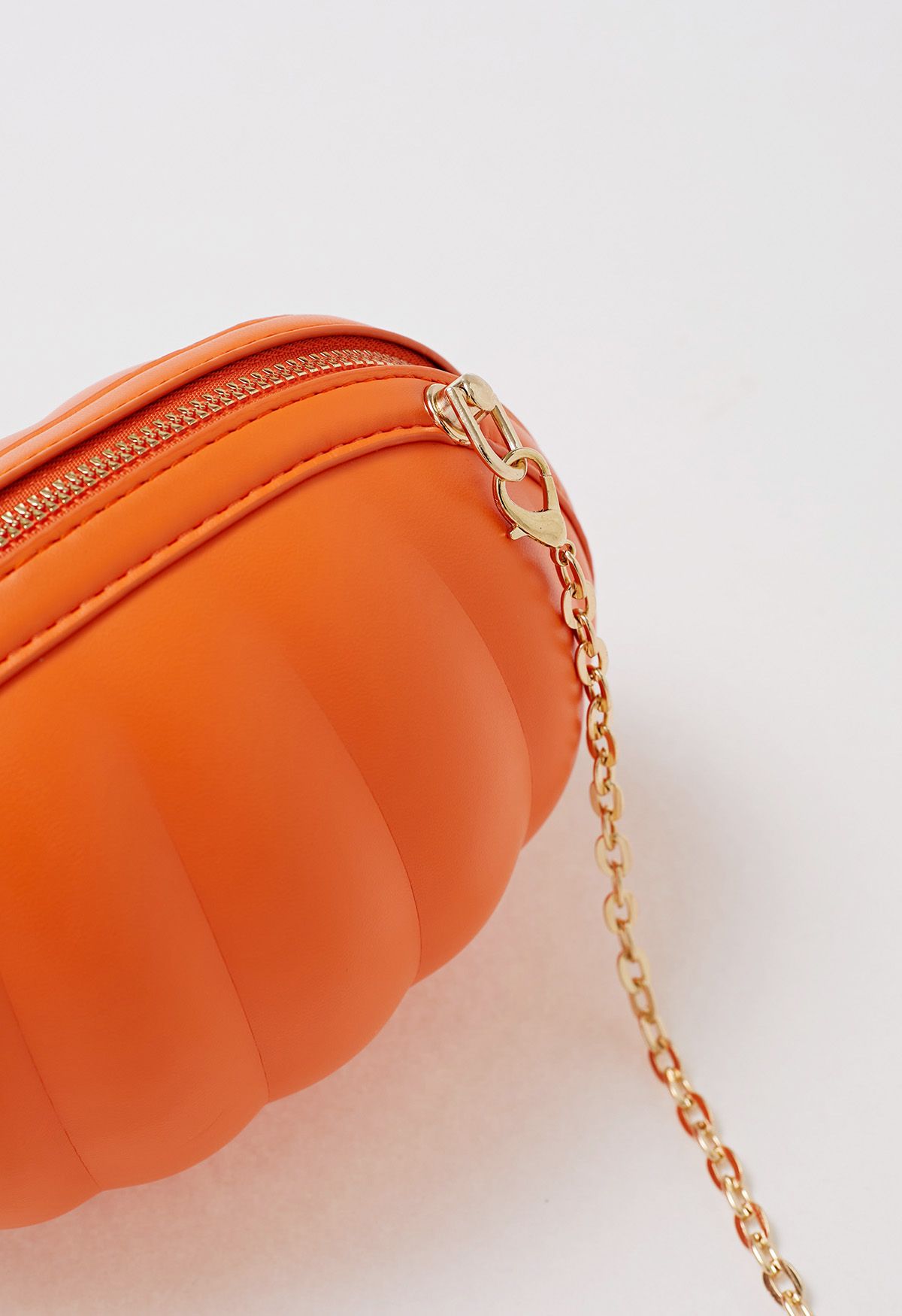 Bolso bandolera divertido de calabaza en naranja