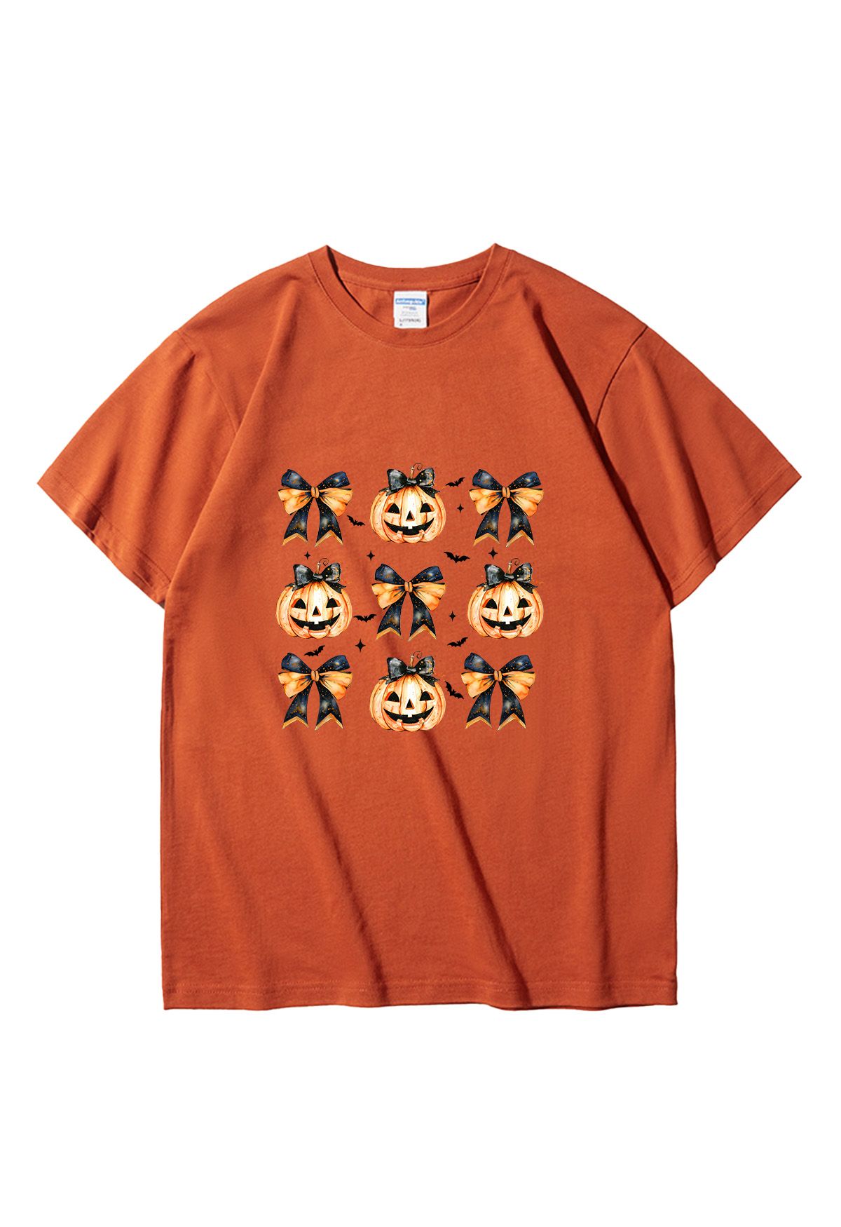 Camiseta con estampado de lazo de calabaza increíblemente adorable