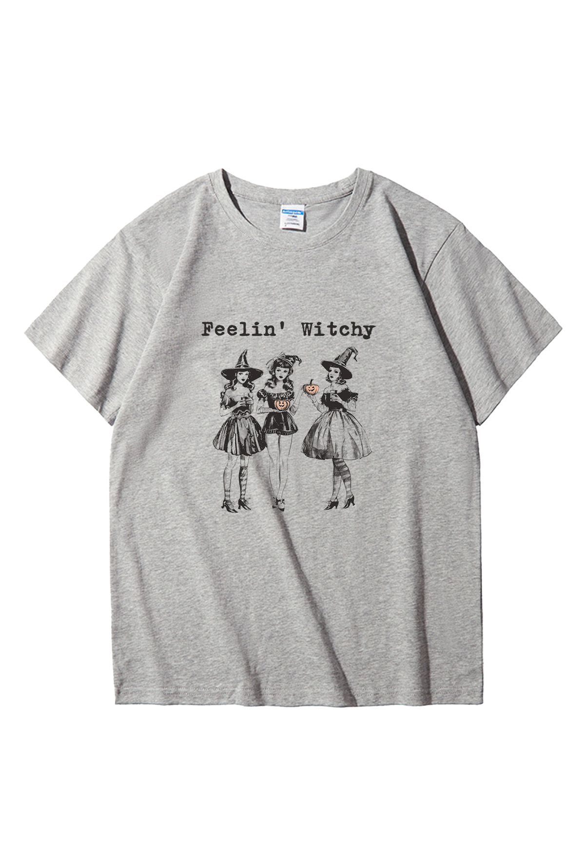 Camiseta con estampado femenino Feelin' Witchy