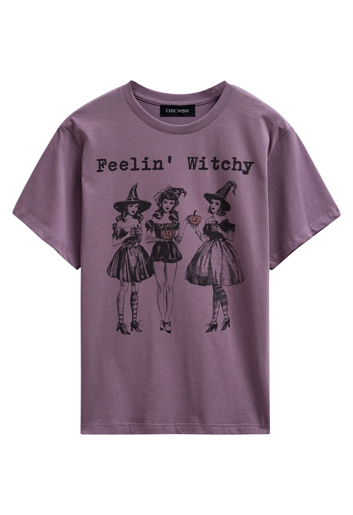 Camiseta con estampado femenino Feelin' Witchy