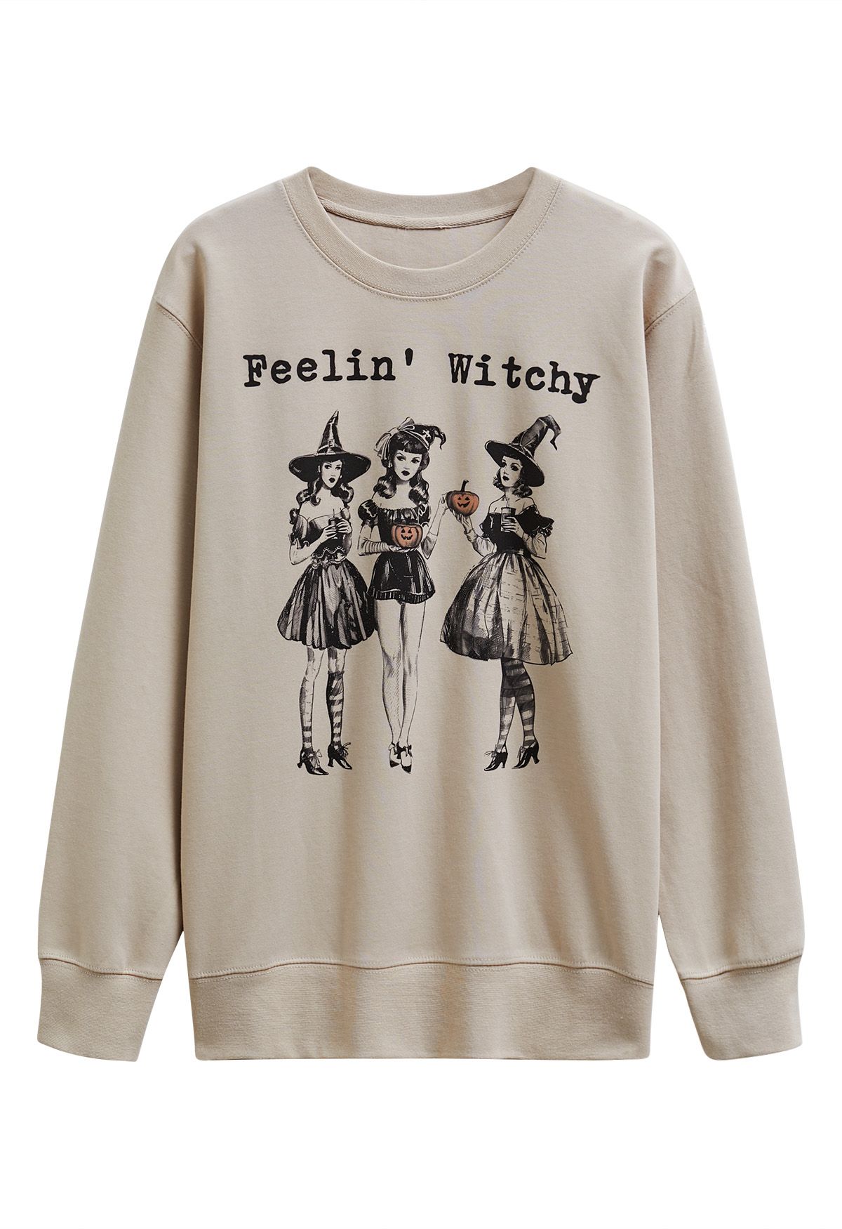 Sudadera con estampado femenino Feelin' Witchy