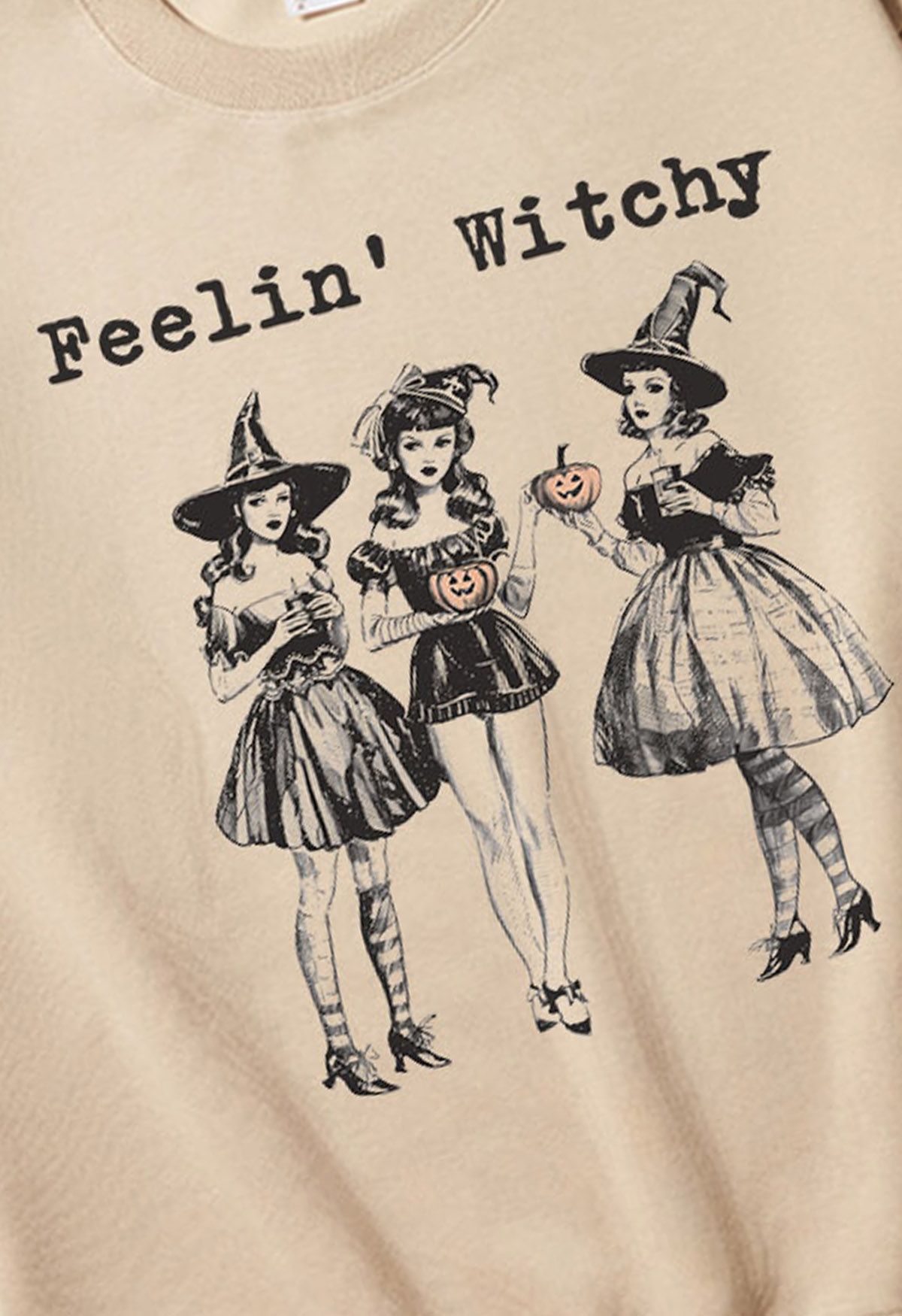 Sudadera con estampado femenino Feelin' Witchy