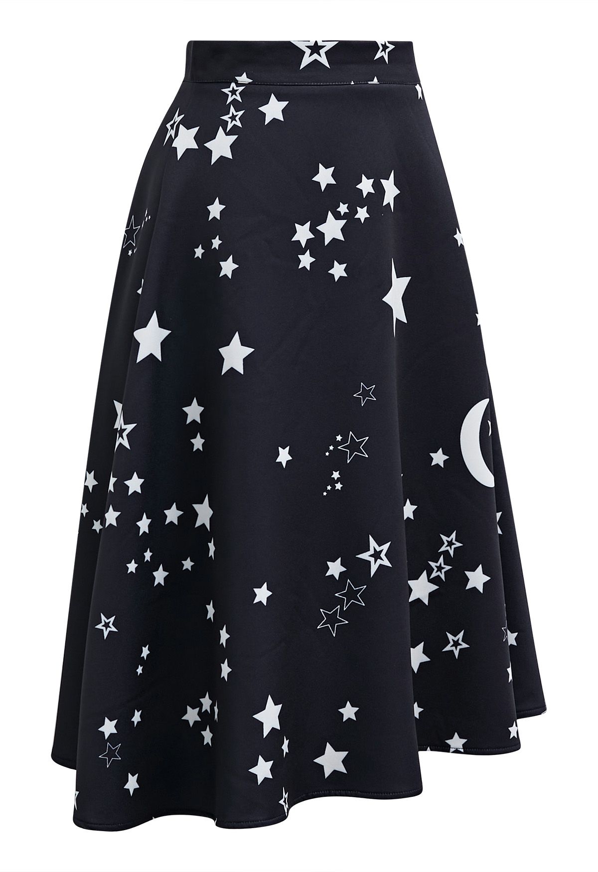 Falda midi con vuelo de luna y estrellas Nightfall