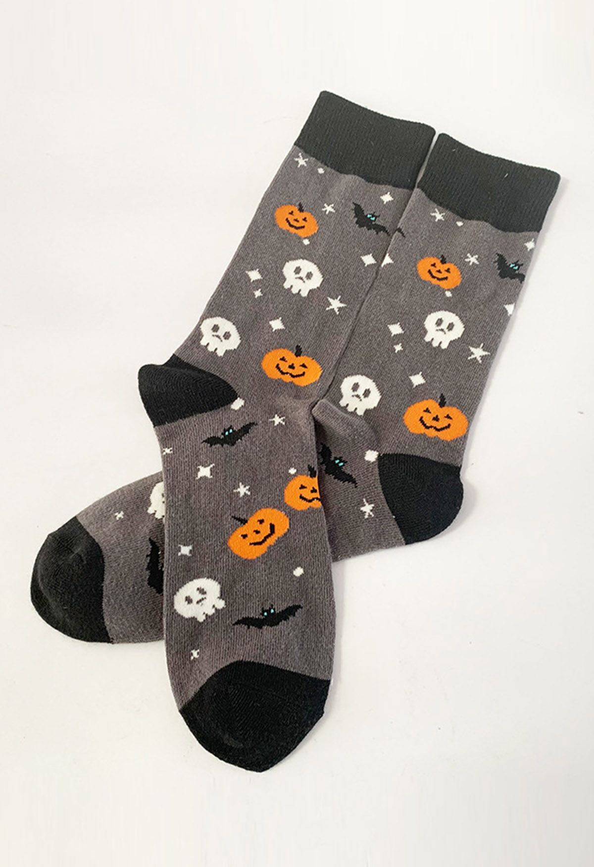 Calcetines de tripulación con forma de calabaza fantasma