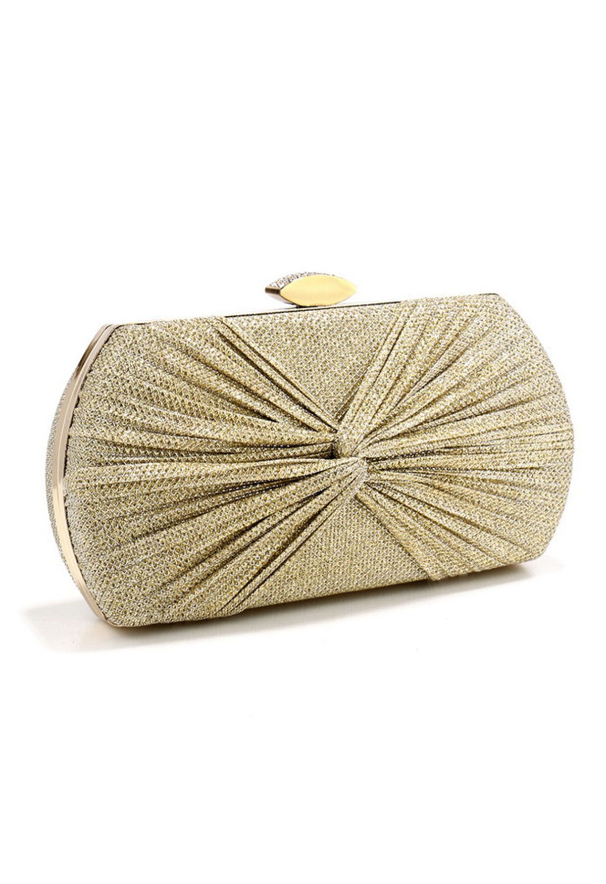 Cartera de mano con nudo de Shining Gift en dorado