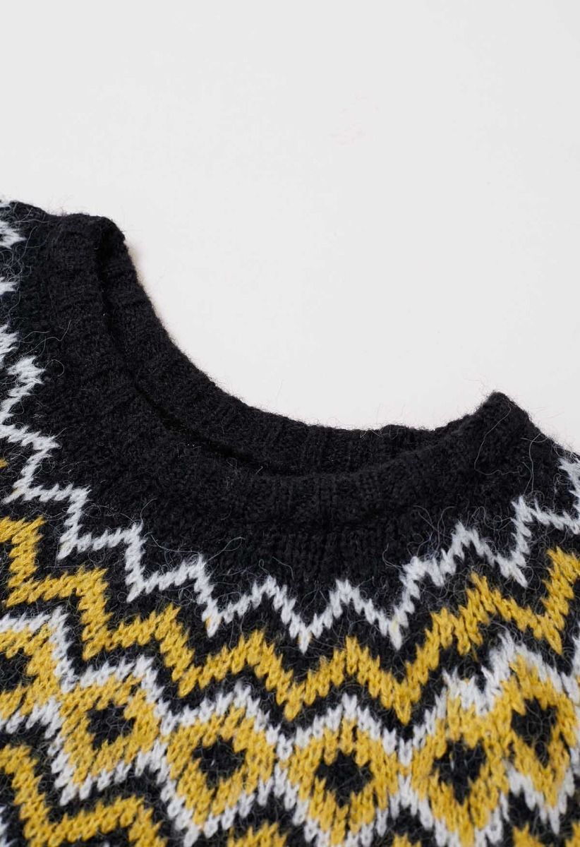 Suéter de punto Fair Isle de Nordic Charm en gris