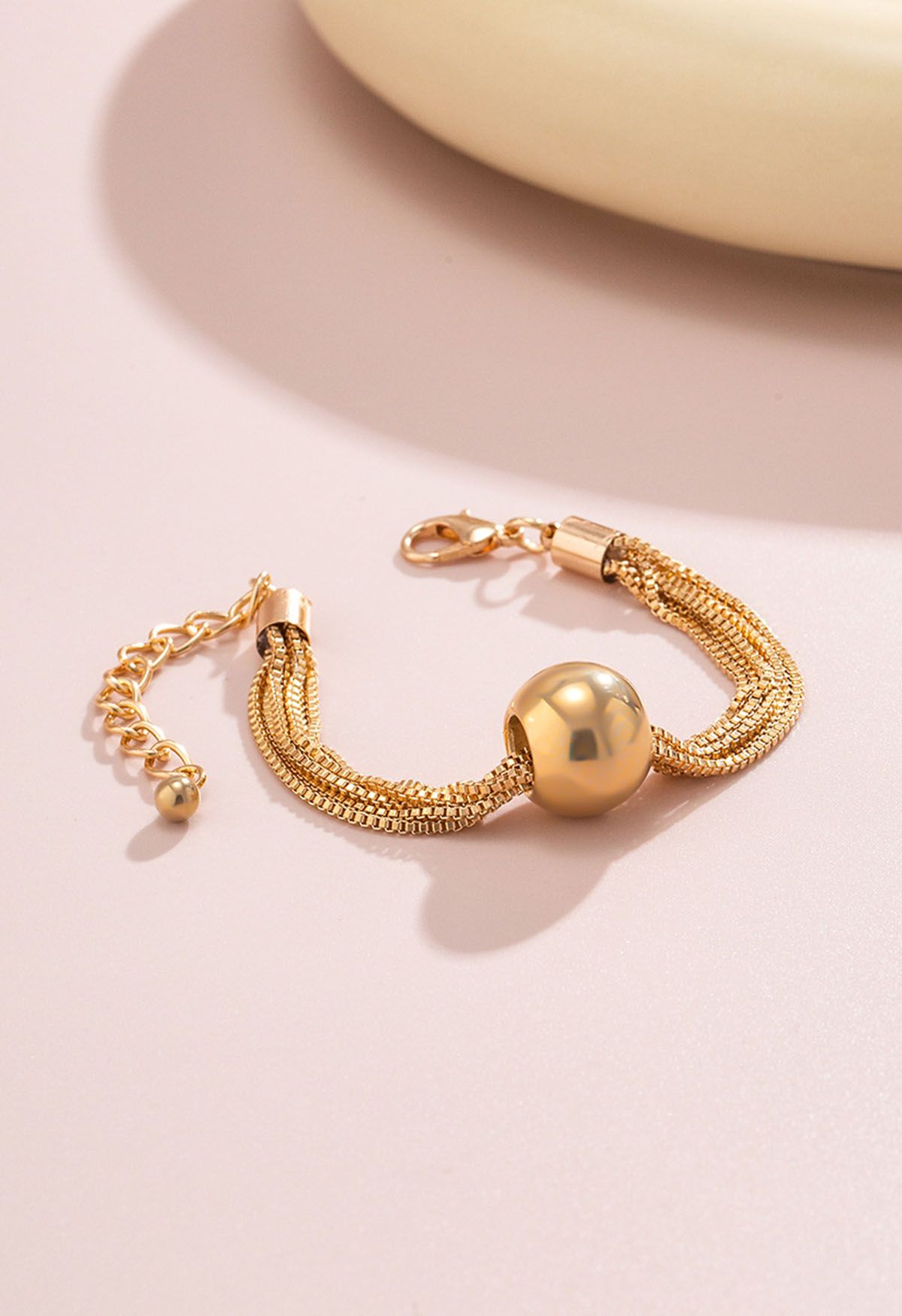 Pulsera de cadena multicapa en oro