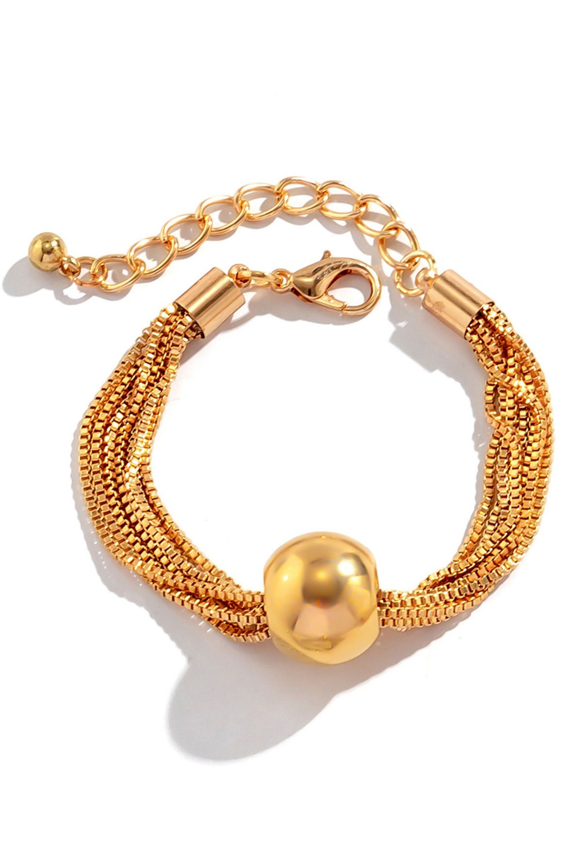 Pulsera de cadena multicapa en oro