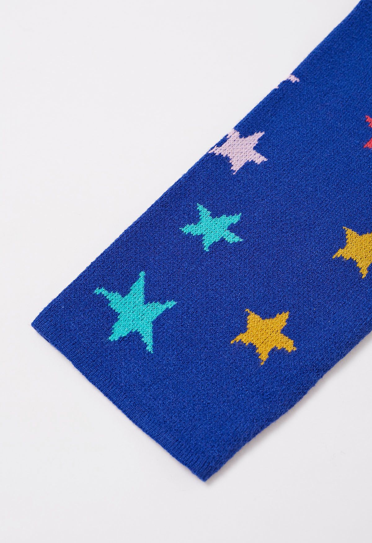 Suéter de punto con mangas acampanadas y estrellas Cosmic Charm en azul real