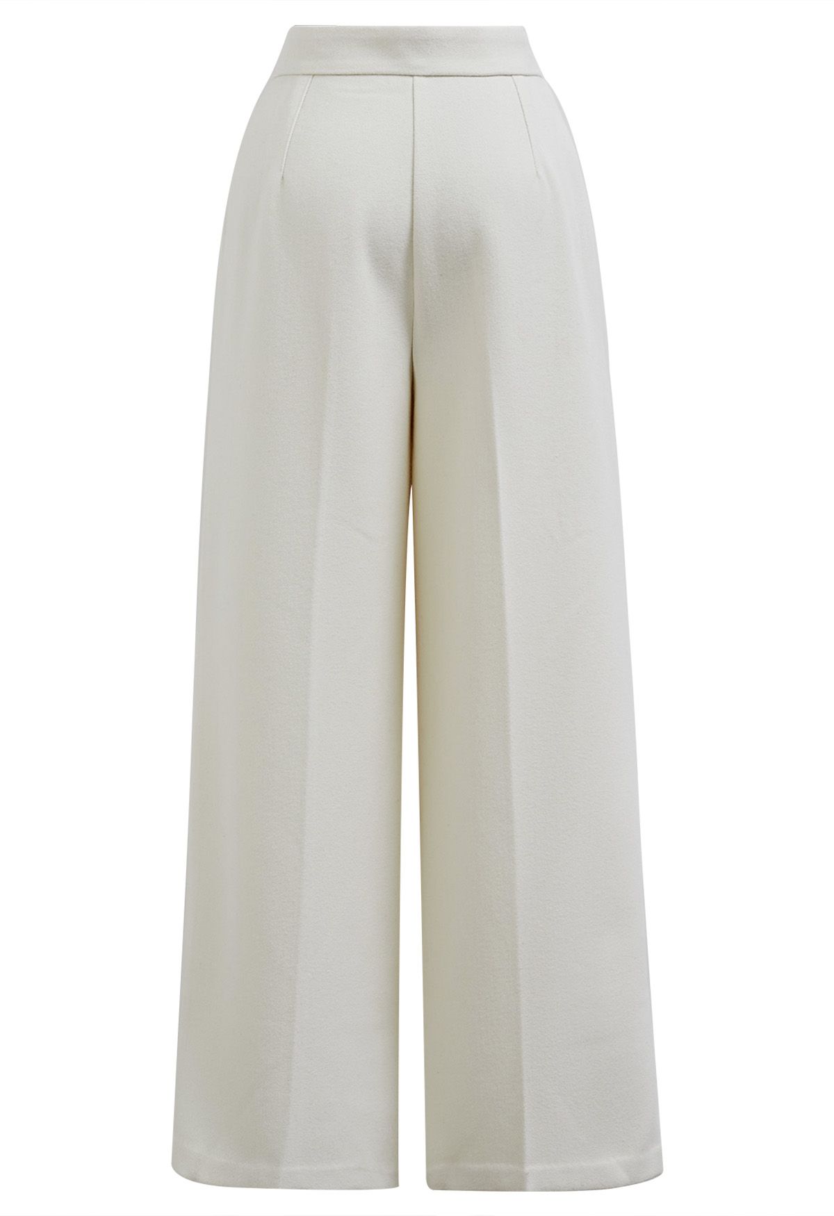 Pantalones palazzo con bolsillos laterales llamativos en color blanco