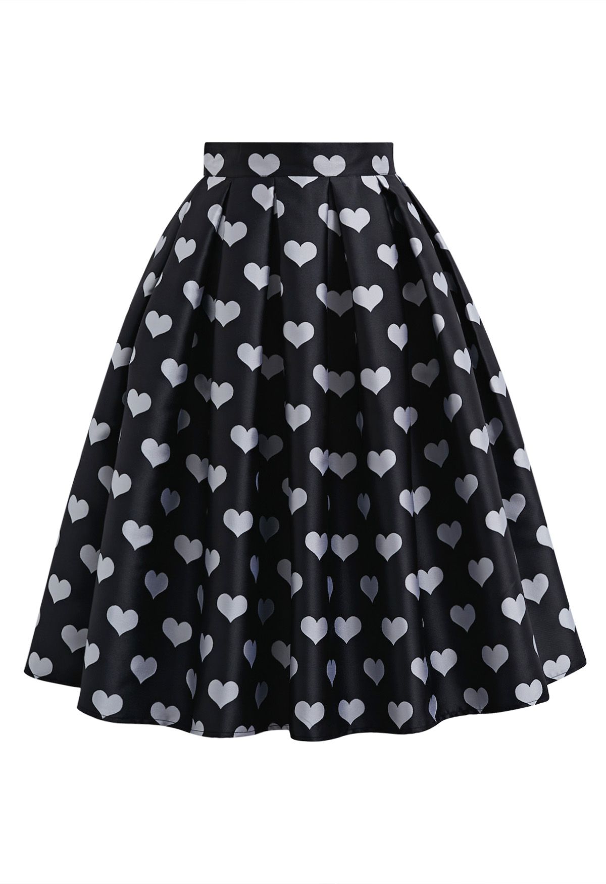 Falda midi plisada con diseño de cuadros de Affectionate Love en color negro