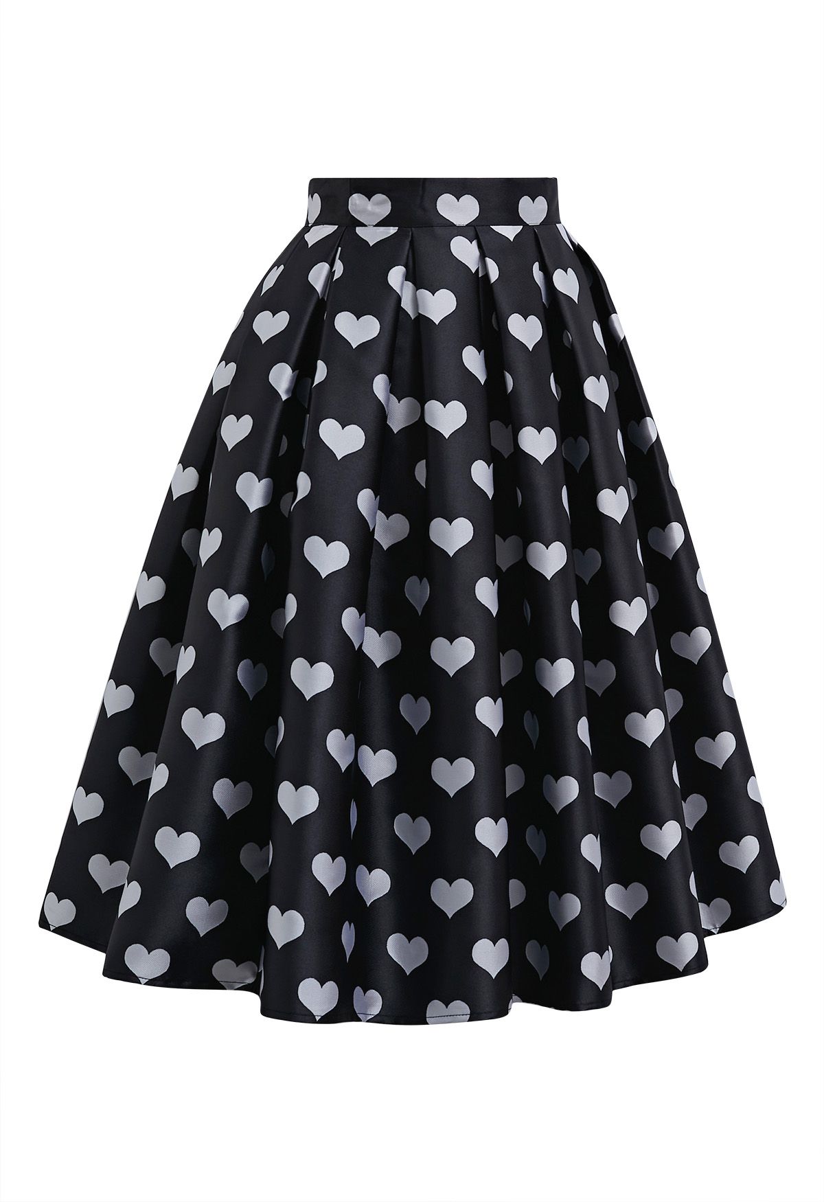 Falda midi plisada con diseño de cuadros de Affectionate Love en color negro