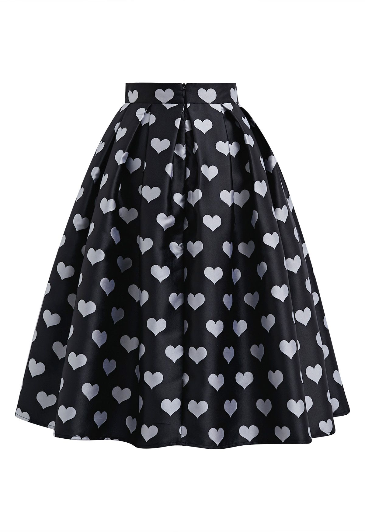 Falda midi plisada con diseño de cuadros de Affectionate Love en color negro