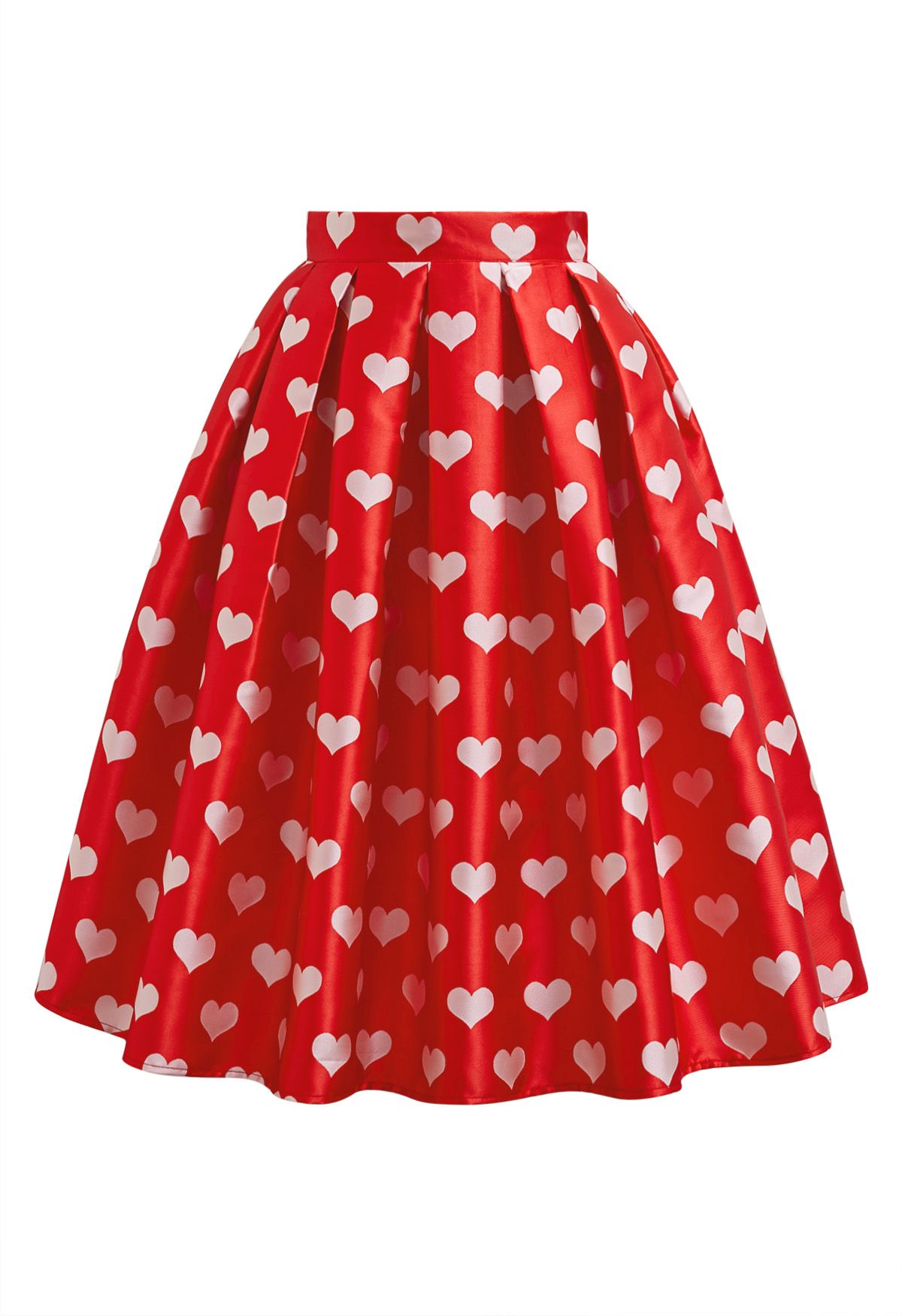 Falda midi plisada con diseño de cuadros en rojo de Affectionate Love