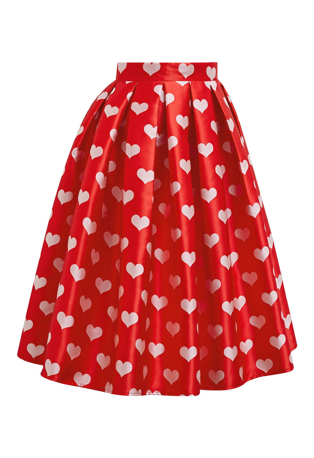 Falda midi plisada con diseño de cuadros en rojo de Affectionate Love