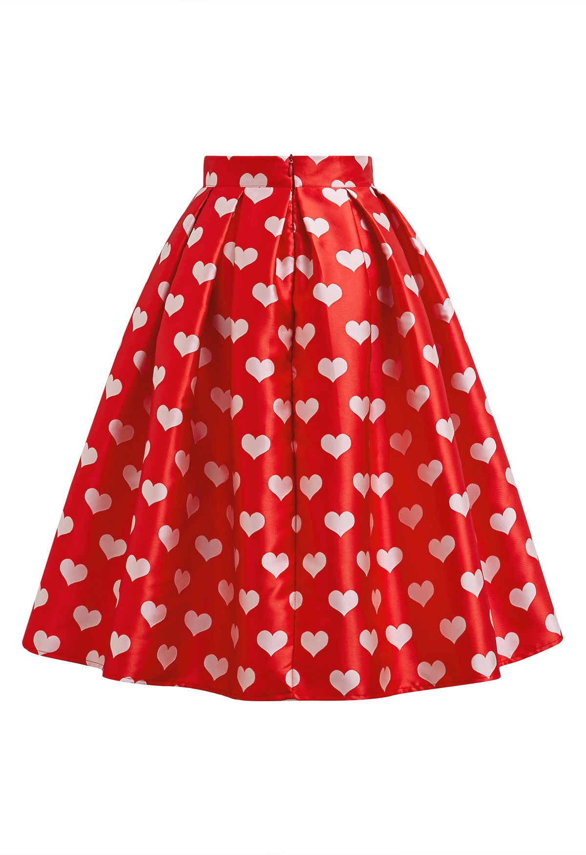 Falda midi plisada con diseño de cuadros en rojo de Affectionate Love