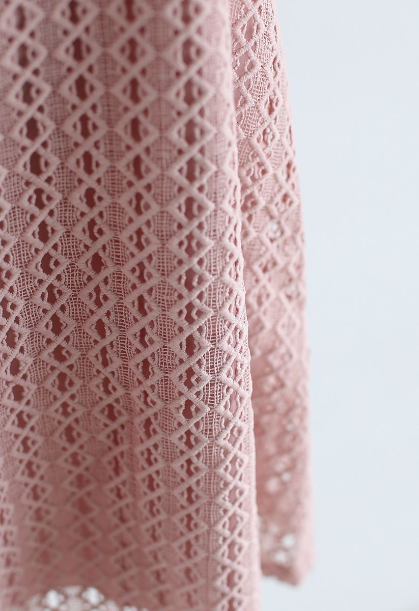 Minivestido Crochet Me Grace en rosa