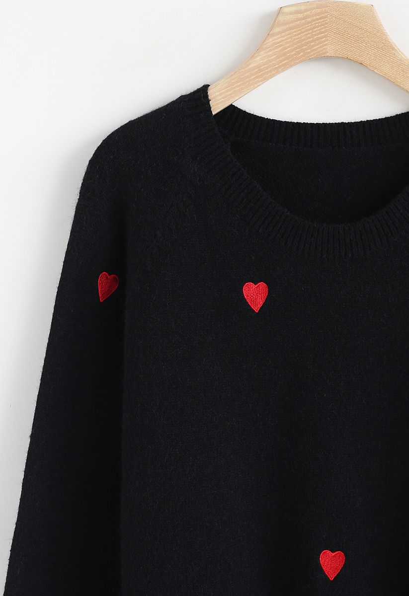 Suéter de punto Sweet Love Spot en negro