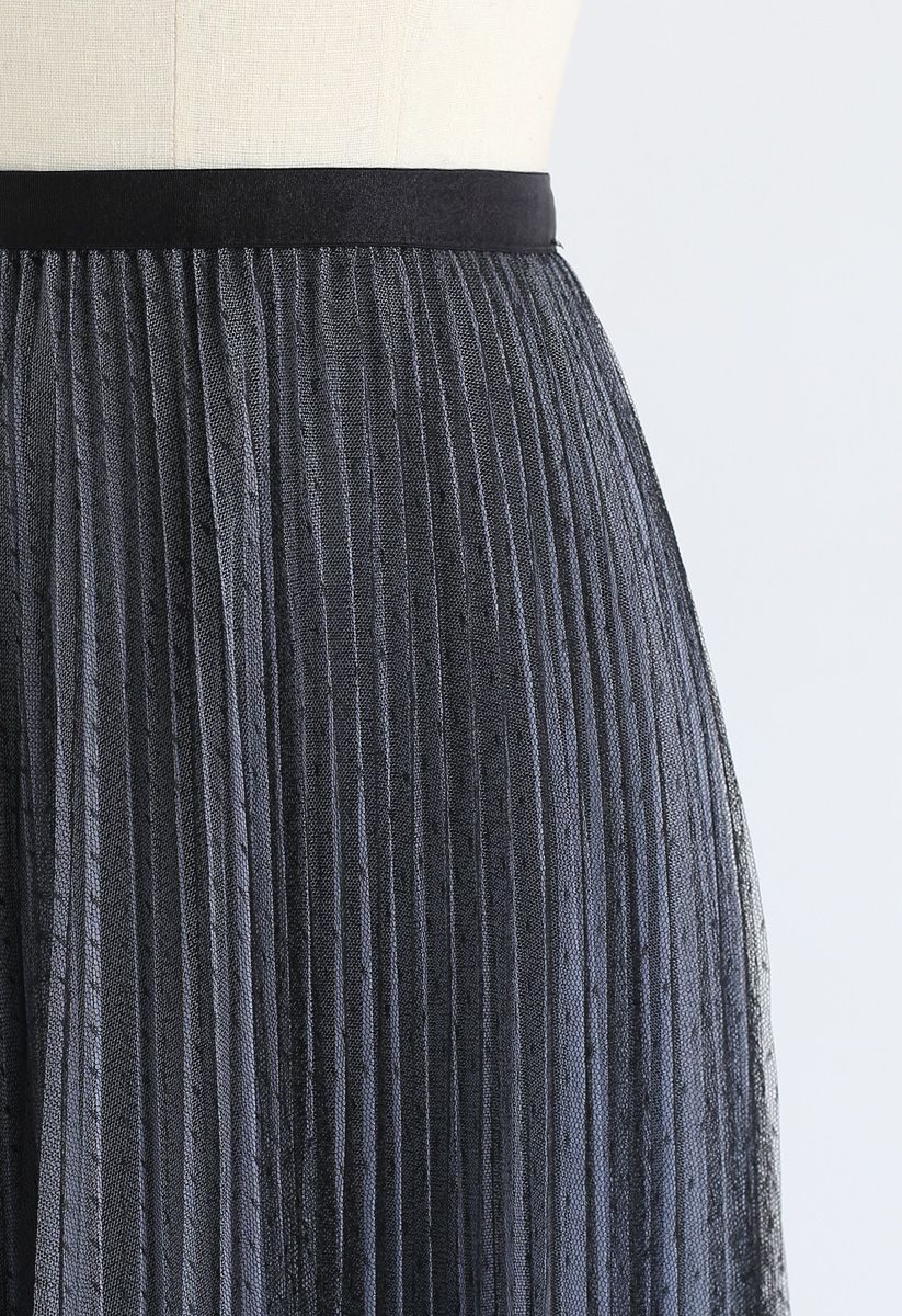 Falda de malla plisada Dream sin título en gris