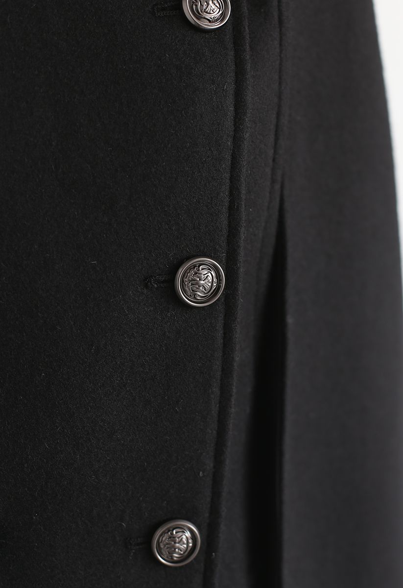 Capa capa con doble botonadura Royal Elegance en negro
