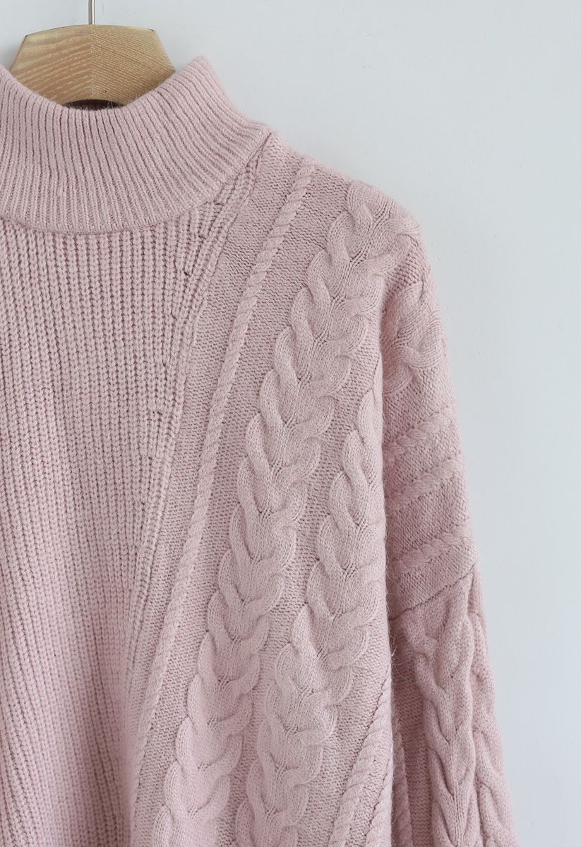 Suéter de punto Warm Up The Moment en rosa