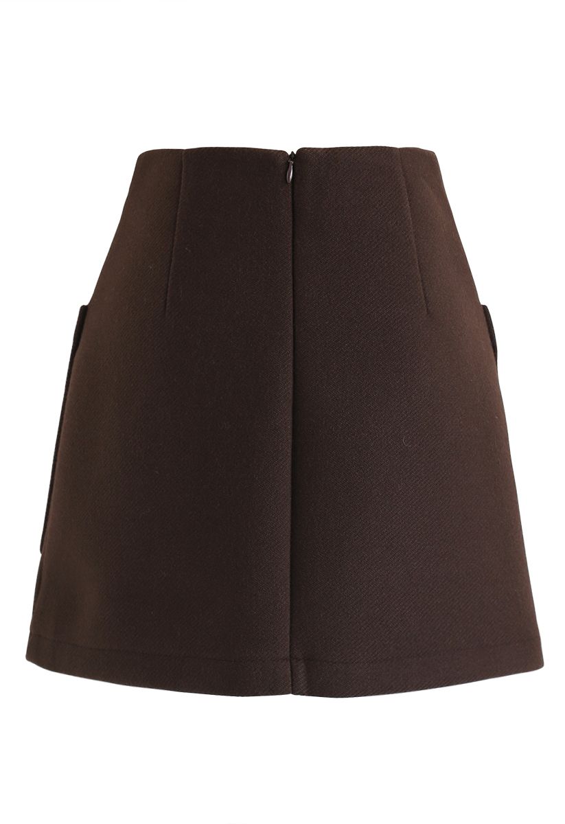 Minifalda Pocket of Charm en marrón