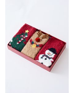 Caja de regalo de calcetines Elk Fuzzy Crew
