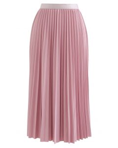 Falda midi plisada Simplicity en rosa